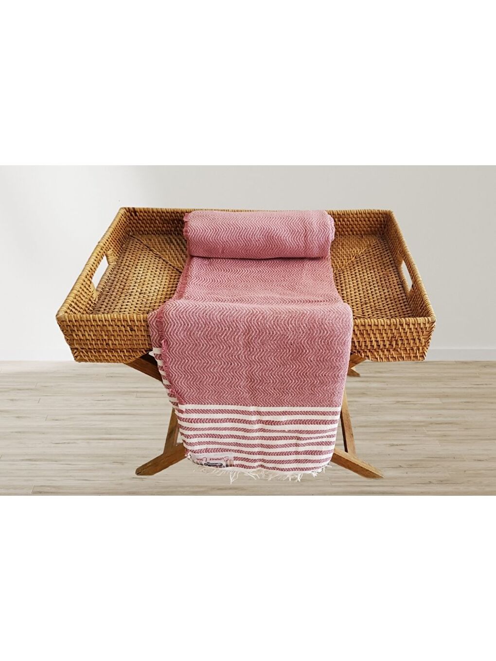 Pembe Summer Line Çok Amaçlı Örtü Pike Koltuk Örtüsü 170x220 Gül Kurusu