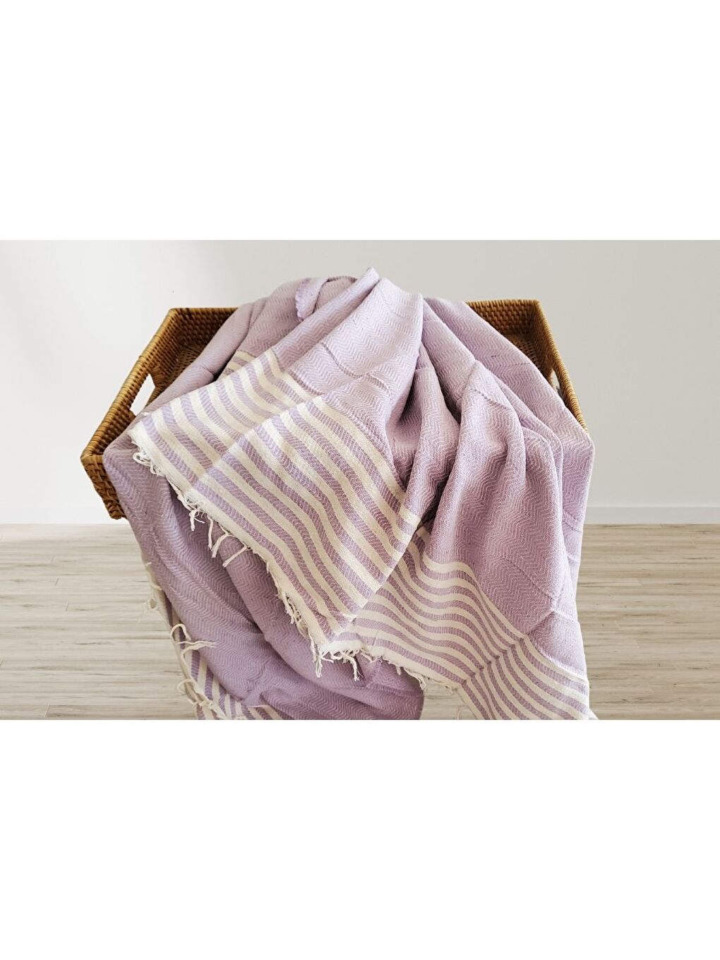 Summer Line Çok Amaçlı Örtü Pike Koltuk Örtüsü 170x220 Lila-2