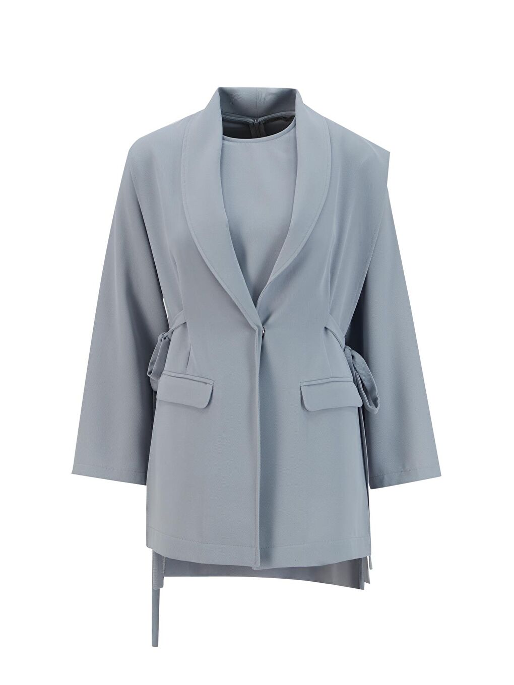 Yelekli Üçlü Takım 25Y6000 Gri-5