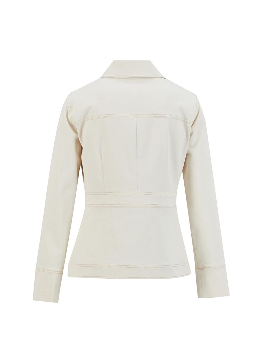 Bej Ham Denim Bluz-Ceket Takım 25Y6021 Naturel-7