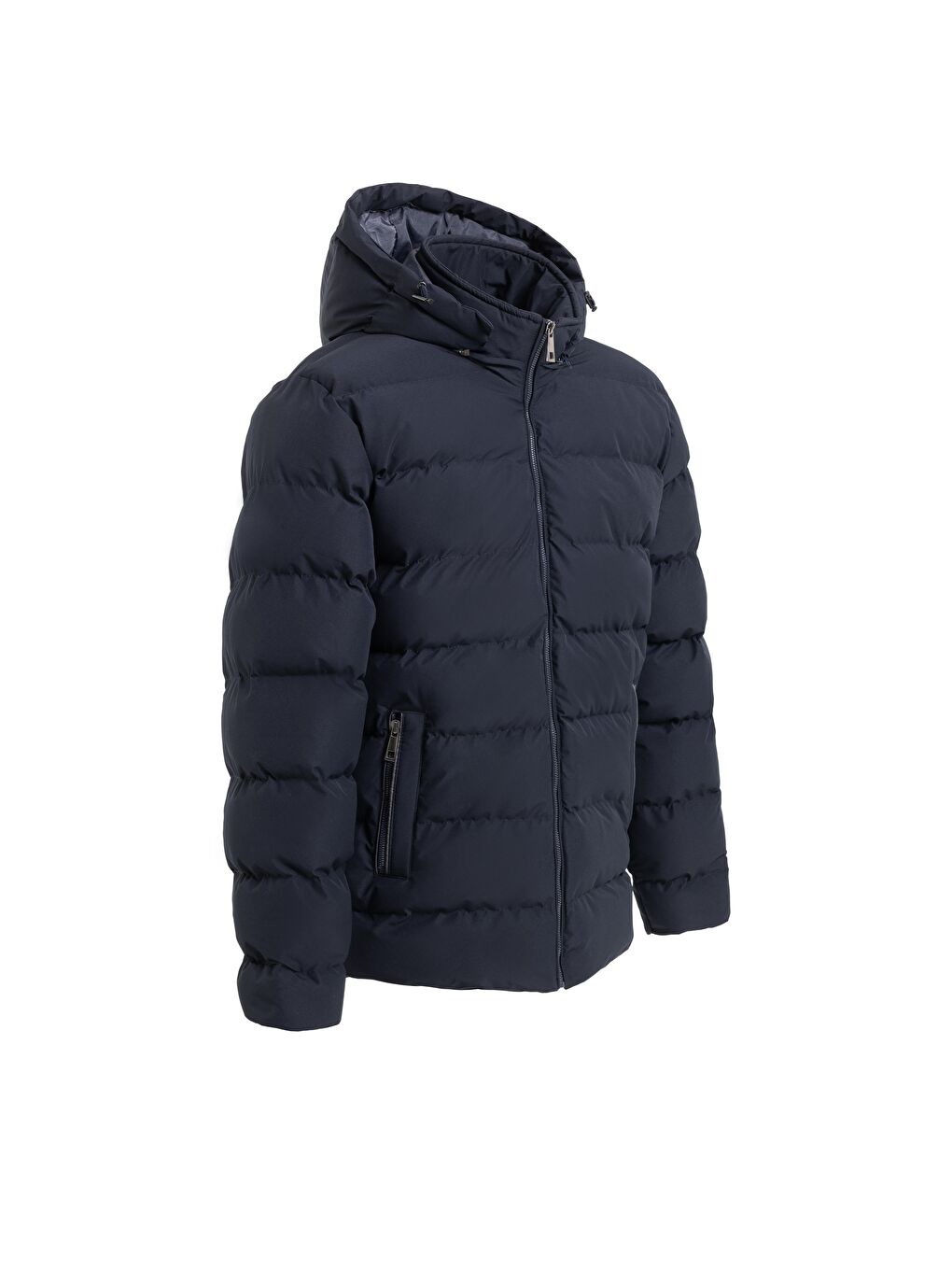 Erkek Çıkarıbilir Kapüşonlu Su Geçirmez Şişme Mont Kaban Lacivert-2