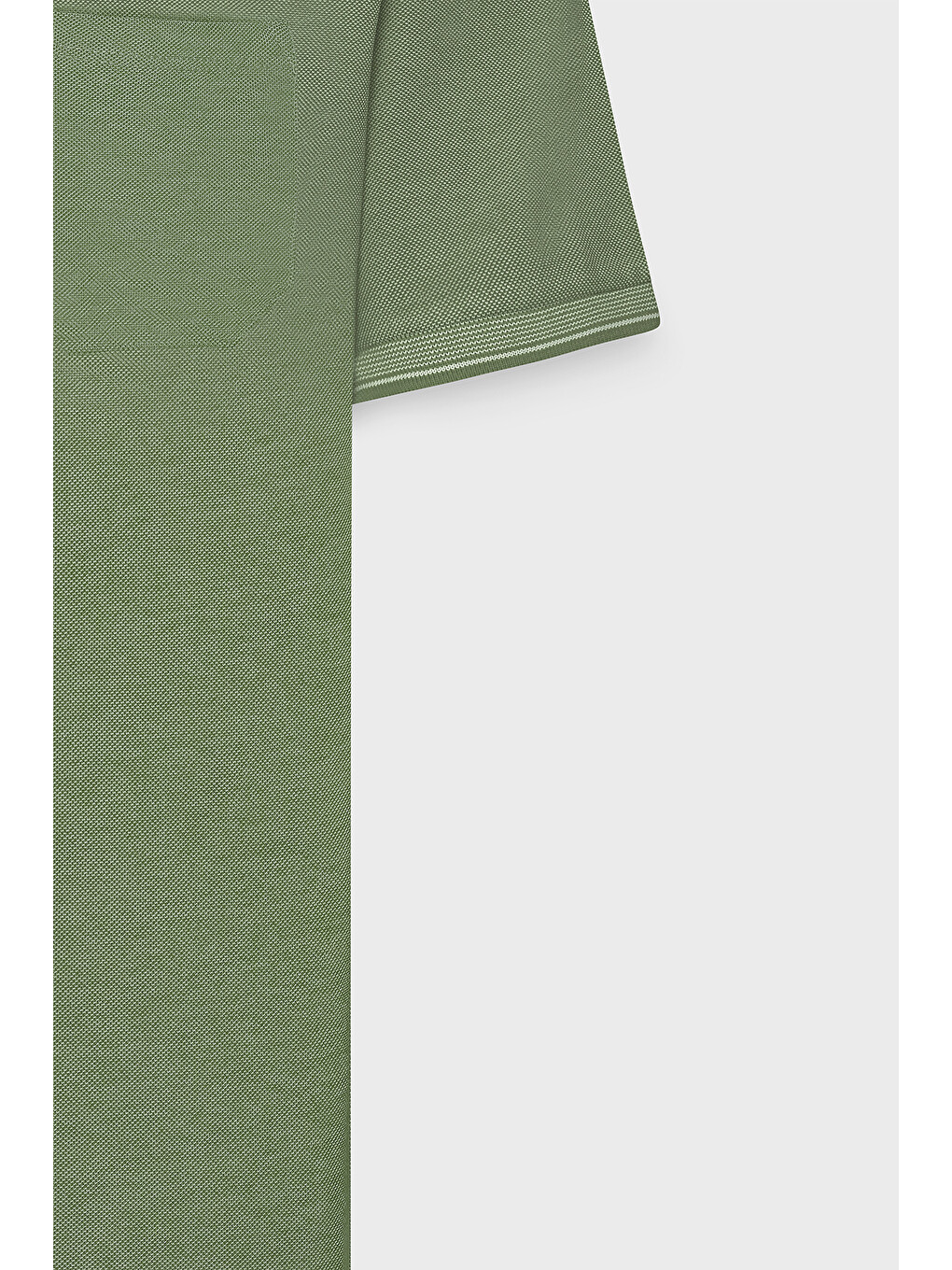 Erkek Yeşil Pamuklu Comfort Fit Rahat Kesim Polo Yaka Cepli Tişört-10