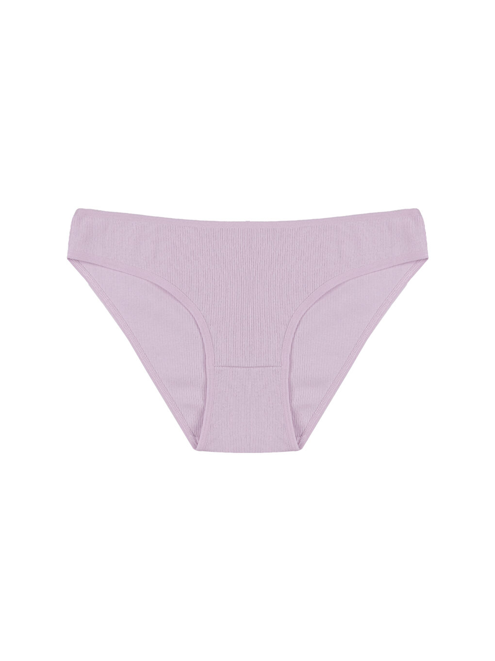 Lila Kadın Külot 7 li Pamuklu Etiket Detaylı Fitilli Ribana-1