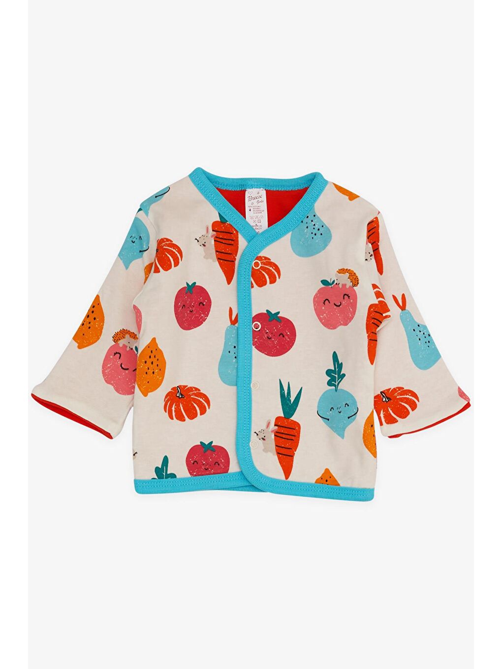 Kız Bebek Hastane Çıkışı 8 li Sevimli Sebzeler Desenli Beyaz (0-3 Ay)-2