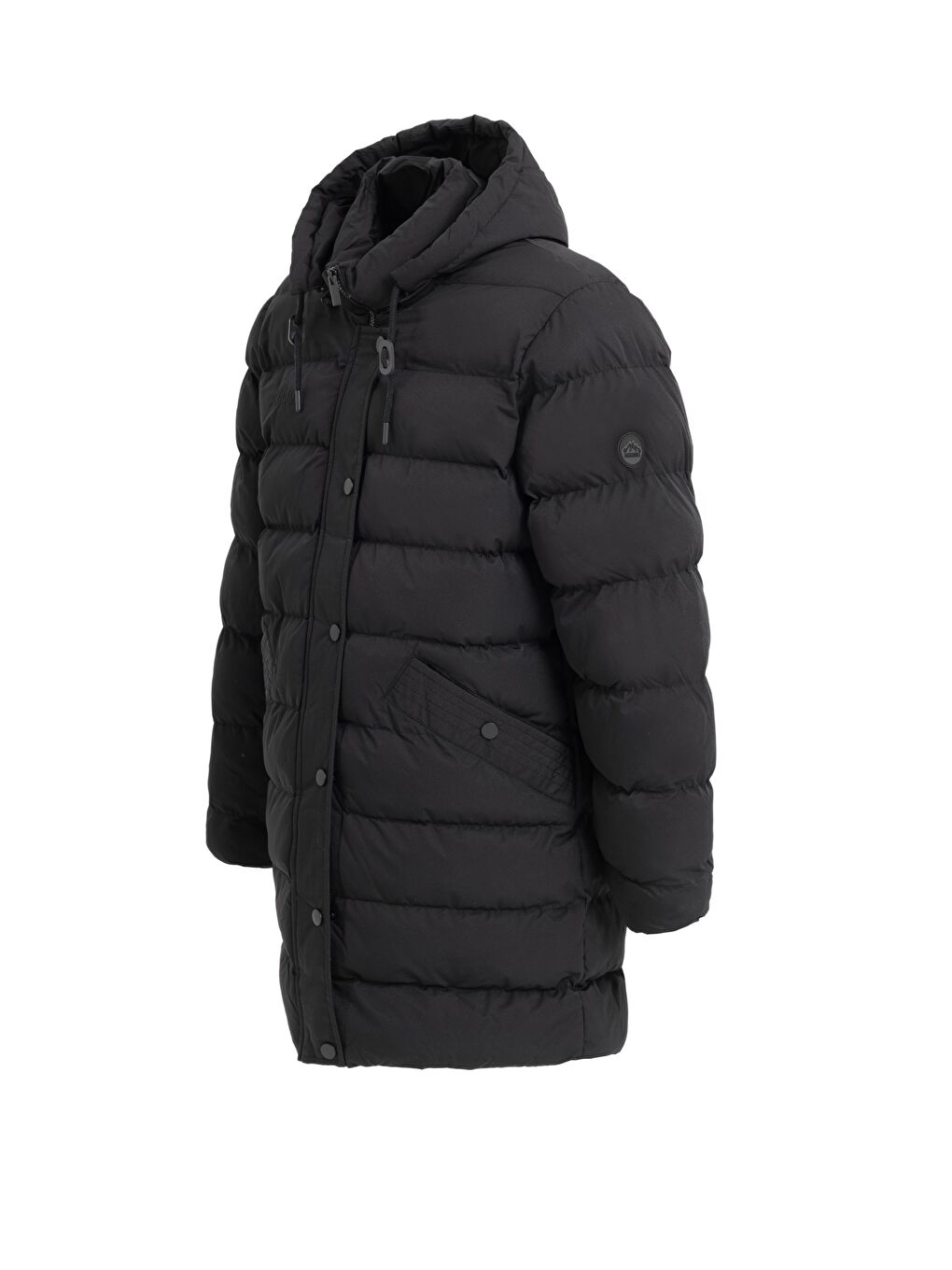 Erkek Çıkarıbilir Kapüşonlu Su Geçirmez  Şişme Mont Kaban Siyah-2