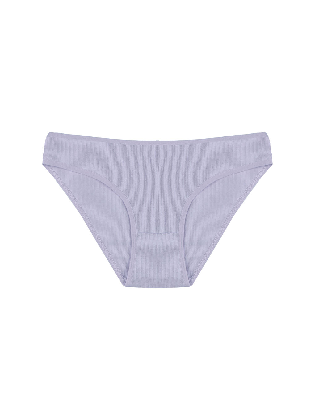 Lila Kadın Külot 7 li Pamuklu Etiket Detaylı Fitilli Ribana-4