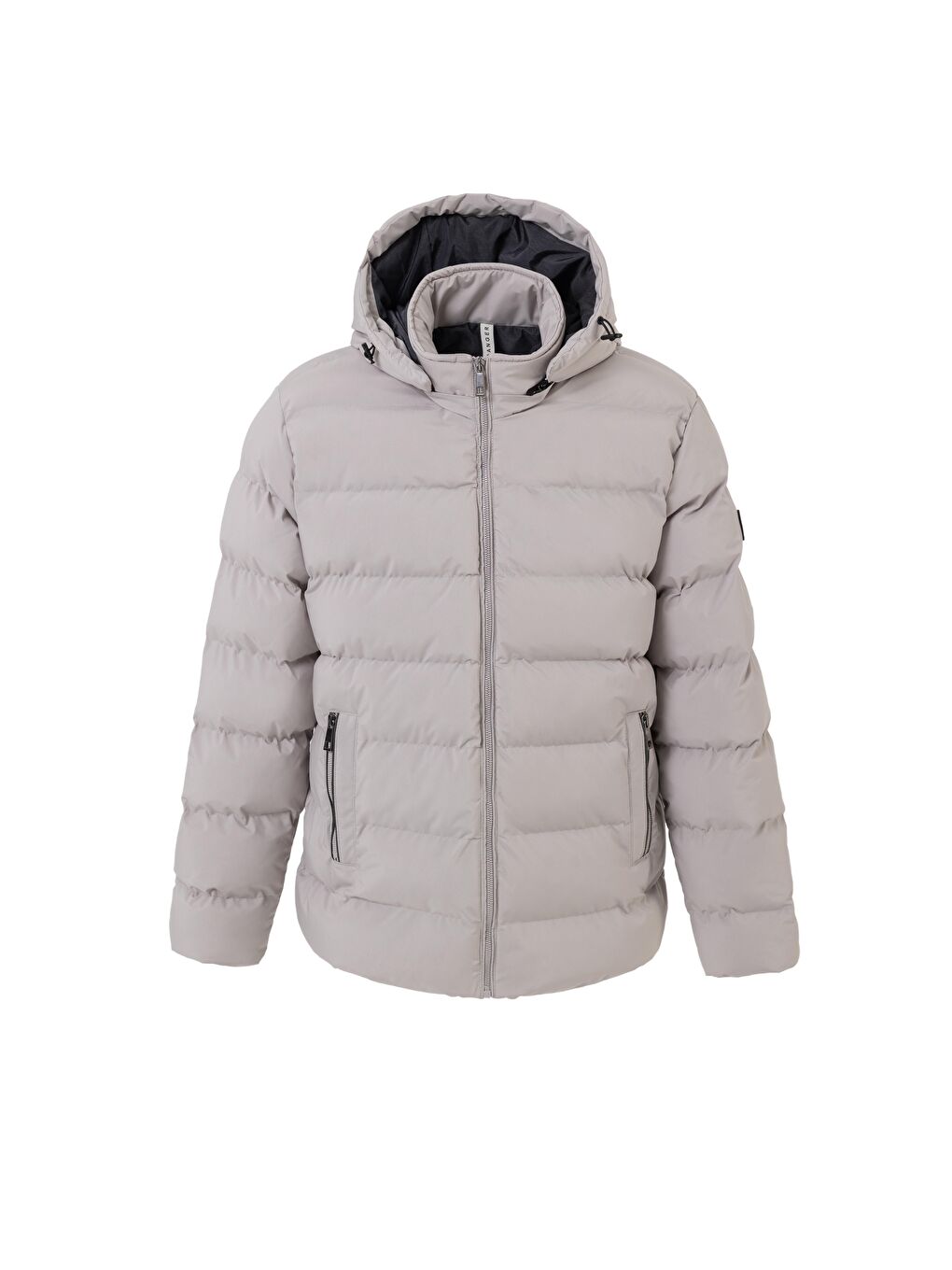 Bej Erkek Çıkarıbilir Kapüşonlu Su Geçirmez Mont Kaban Taş