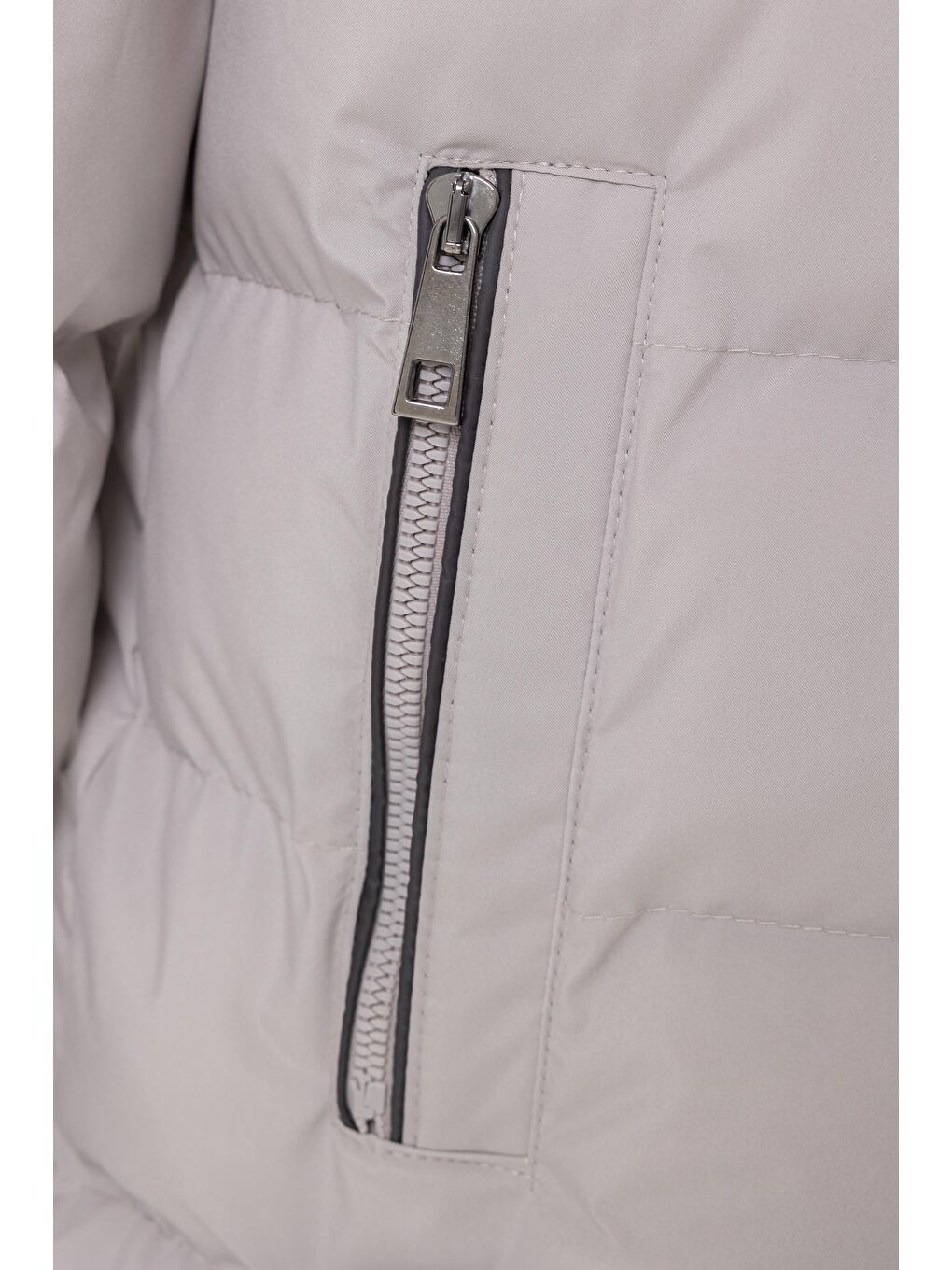 Bej Erkek Çıkarıbilir Kapüşonlu Su Geçirmez Mont Kaban Taş-3