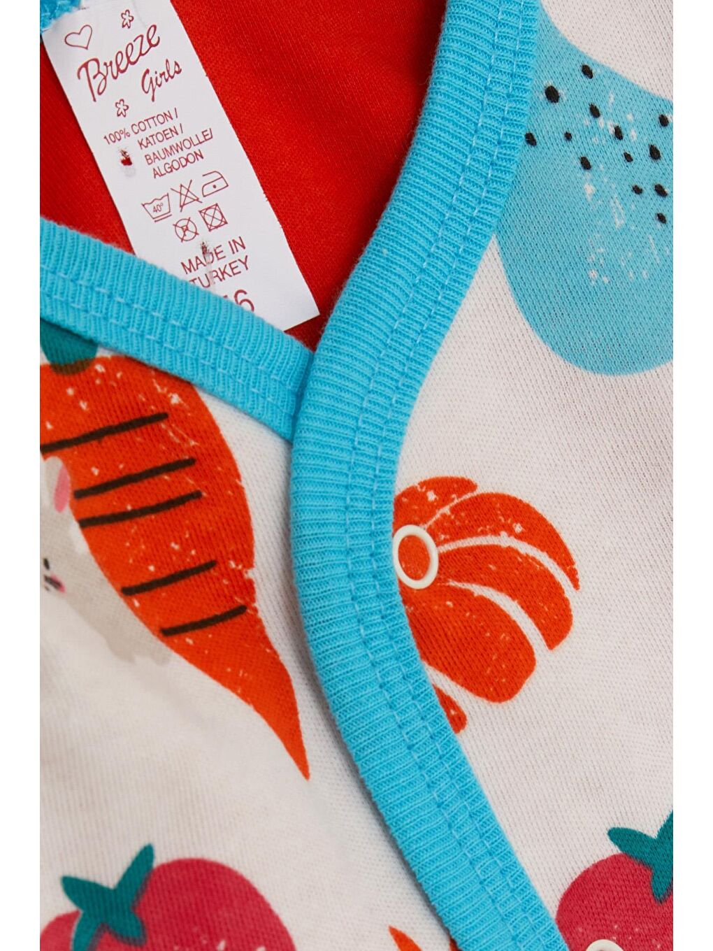 Kız Bebek Hastane Çıkışı 8 li Sevimli Sebzeler Desenli Beyaz (0-3 Ay)-6