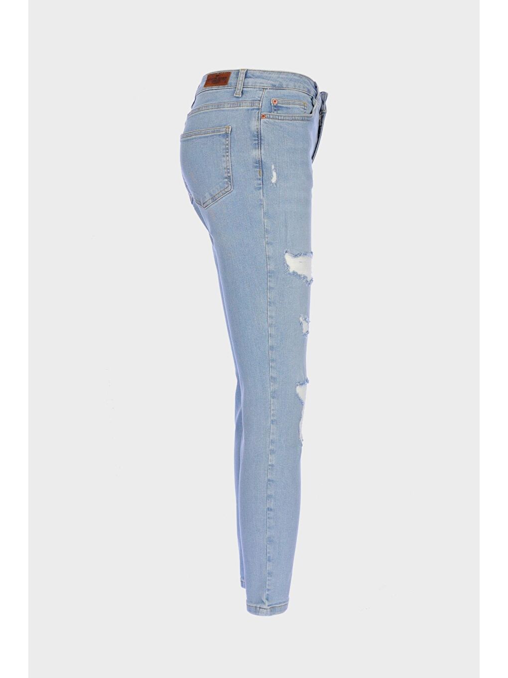 CROSS JEANS Mavi Judy Açık Mavi Yüksek Bel Yıpratmalı Skinny Fit Jean Pantolon C 4521-155 - 2