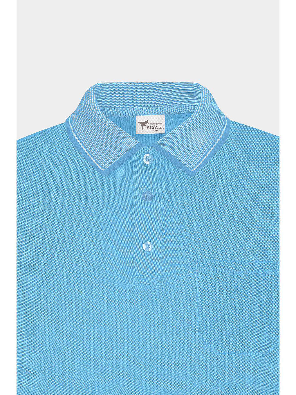Erkek Mavi Slim Fit Dar Kesim Kıvrılmaz Polo Yaka Kısa Kollu Tişört-10