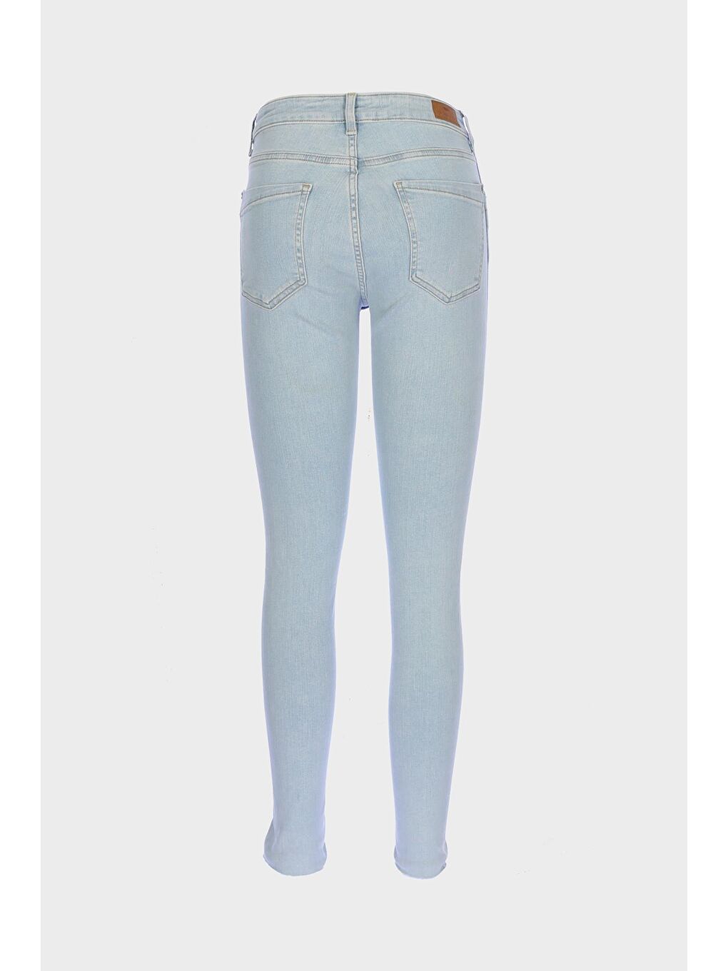 CROSS JEANS Mavi Judy Açık Mavi Yüksek Bel Patı Fermuarlı Paçası Yırtmaçlı Skinny Jean Pantolon C 4521-191 - 2