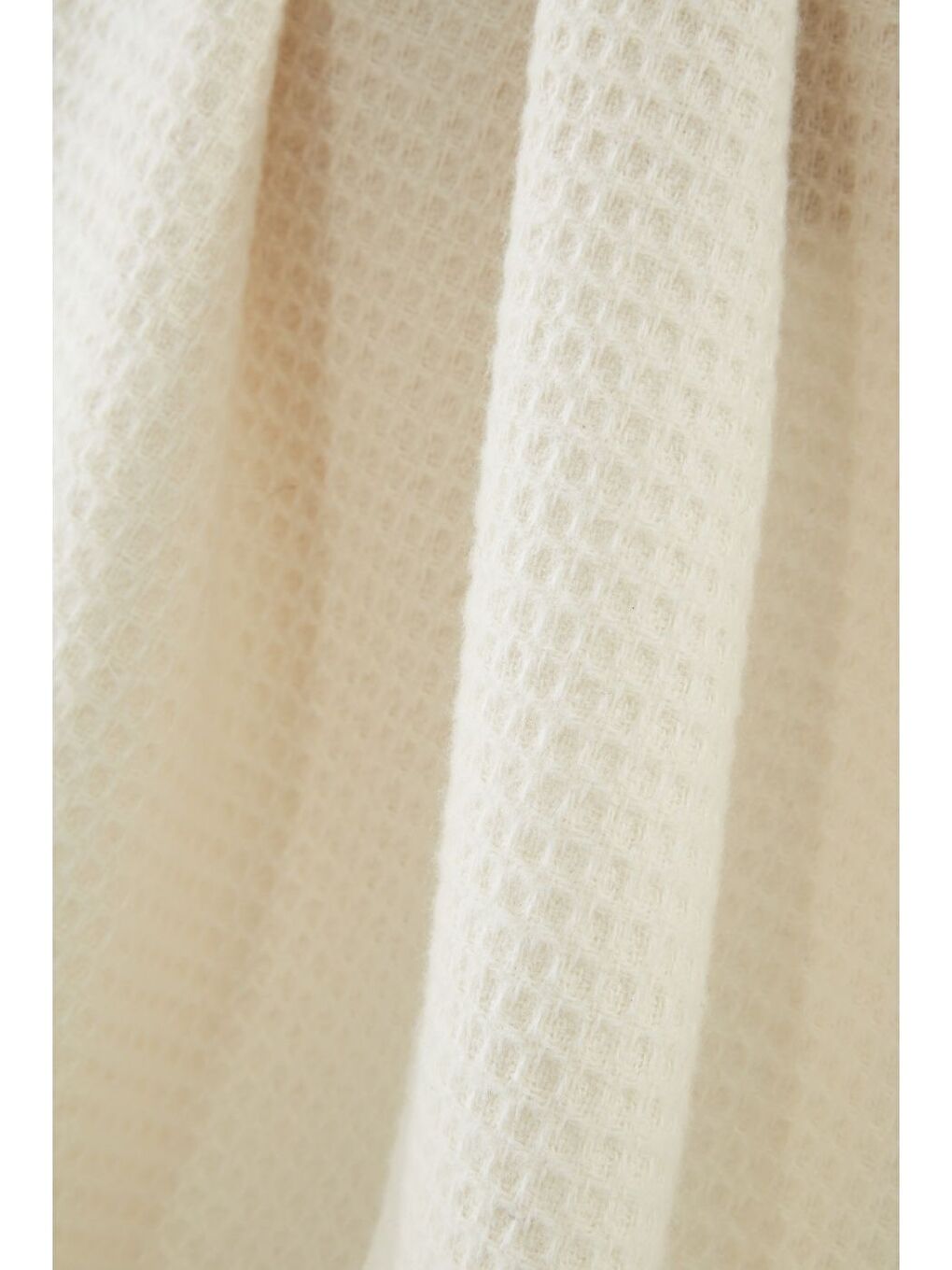 Ekru Yün-Pamuk Karışımlı TV Battaniye 130x170 Nude-2