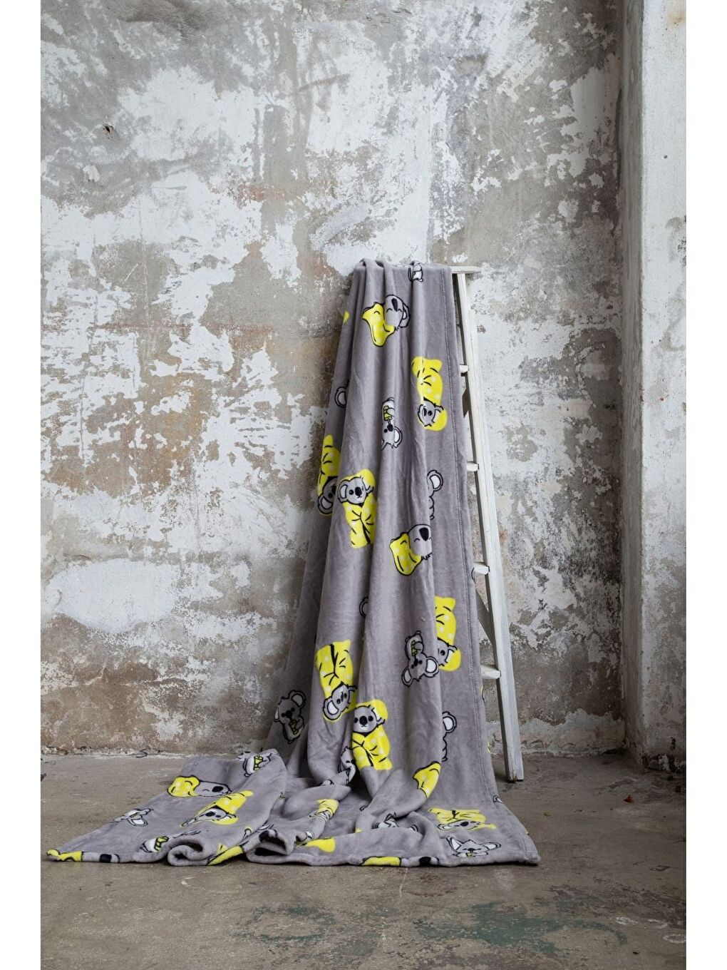 Wellsoft TV Battaniye 110x140 Koala Bear Sarı