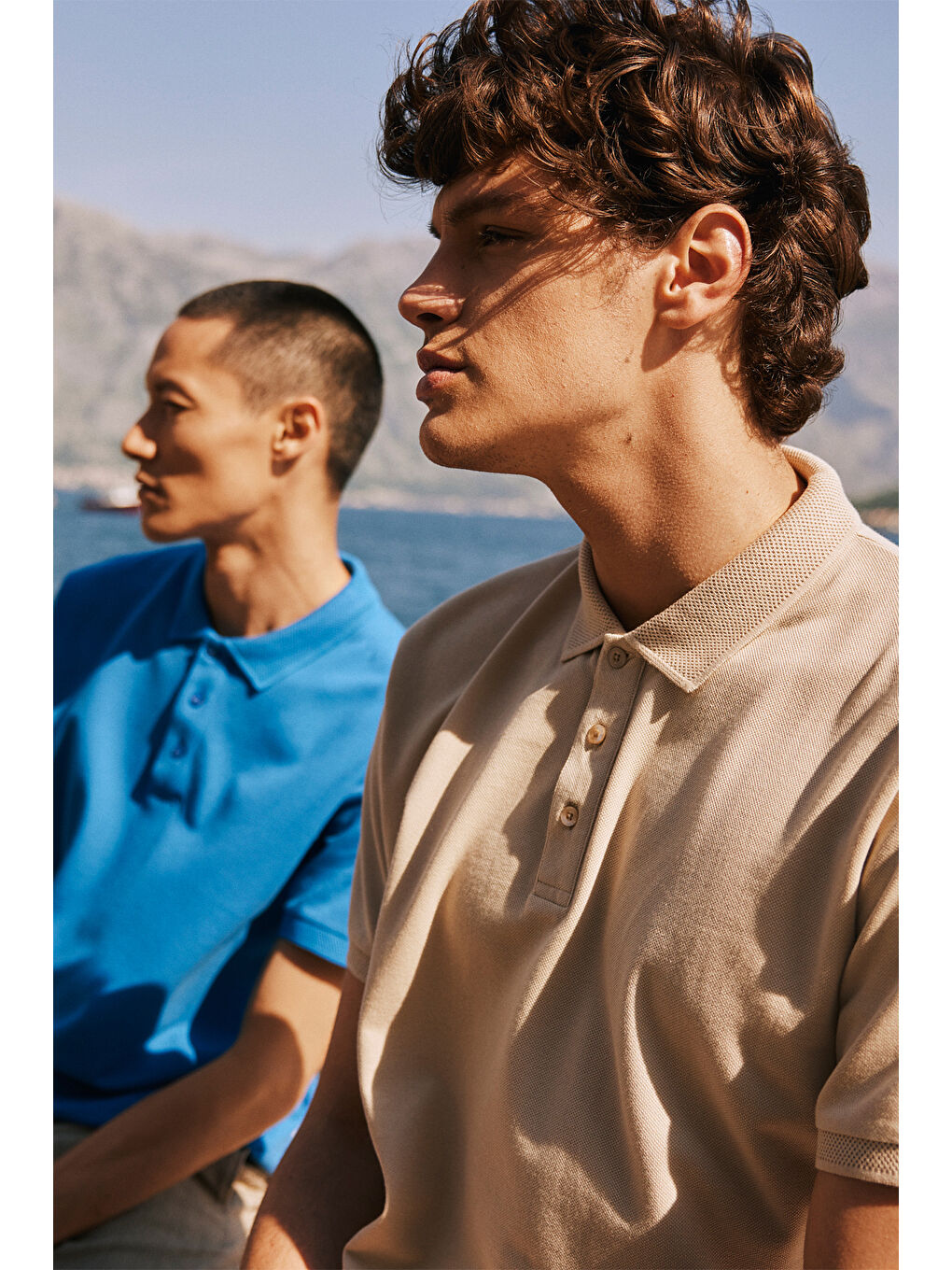 Kahverengi Erkek Safari Slim Fit Dar Kesim Polo Yaka %100 Pamuk Kısa Kollu Tişört-6