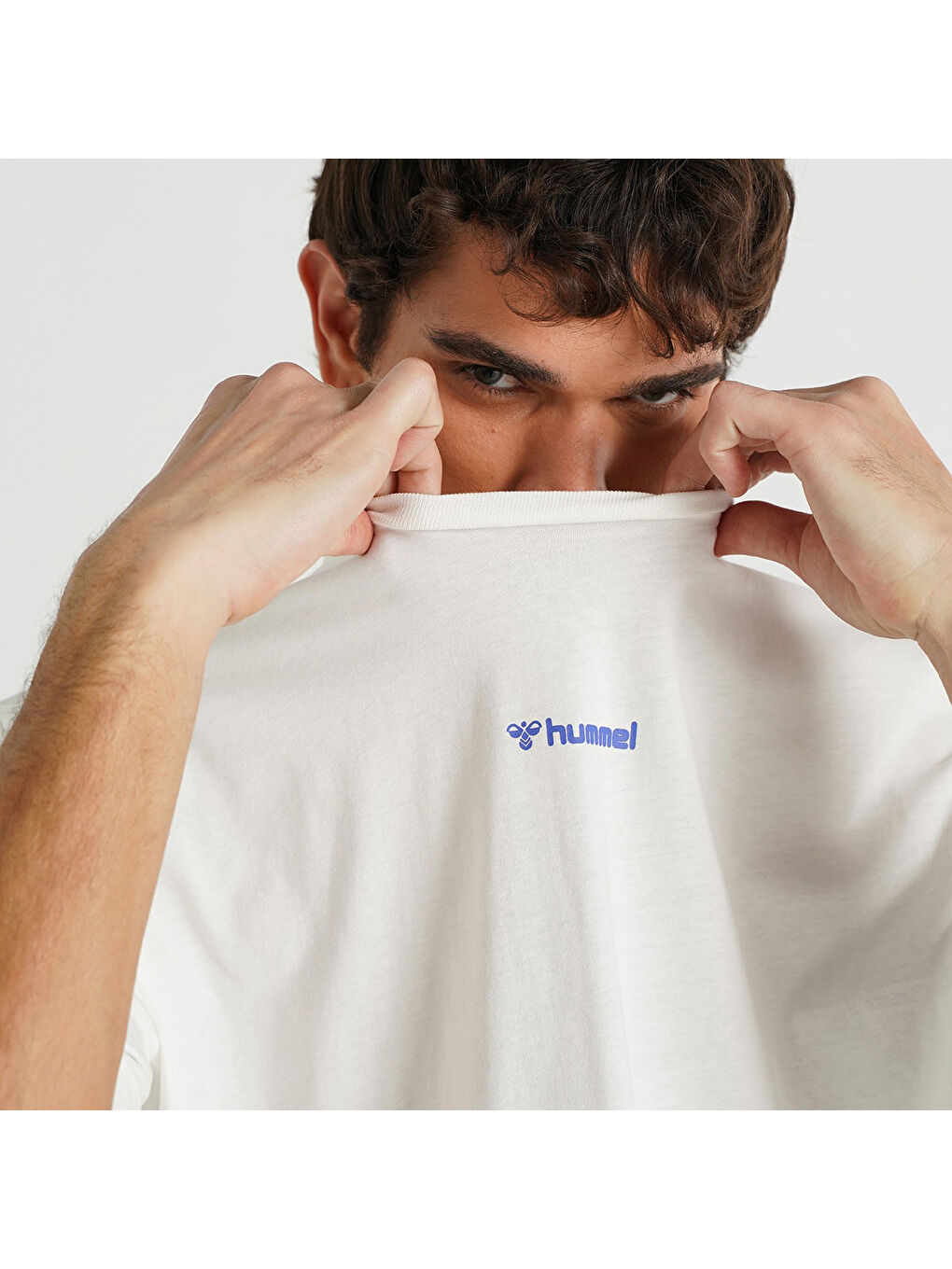 Smith Oversize Erkek Beyaz Yuvarlak Yaka Tişört-2