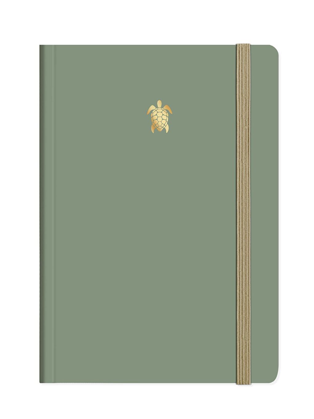 Minimal Defter Çizgili Yeşil 17x24cm