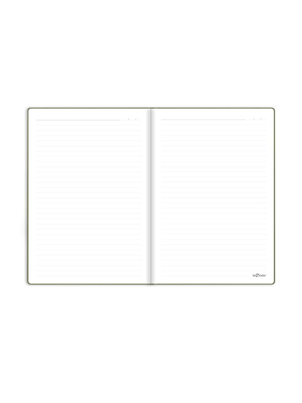 Minimal Defter Çizgili Yeşil 17x24cm-1
