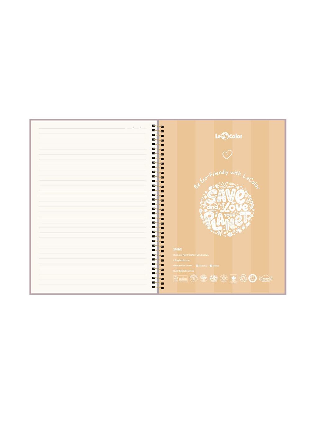 Puantiyeli Defter Çizgili Lila 17x24 cm-3