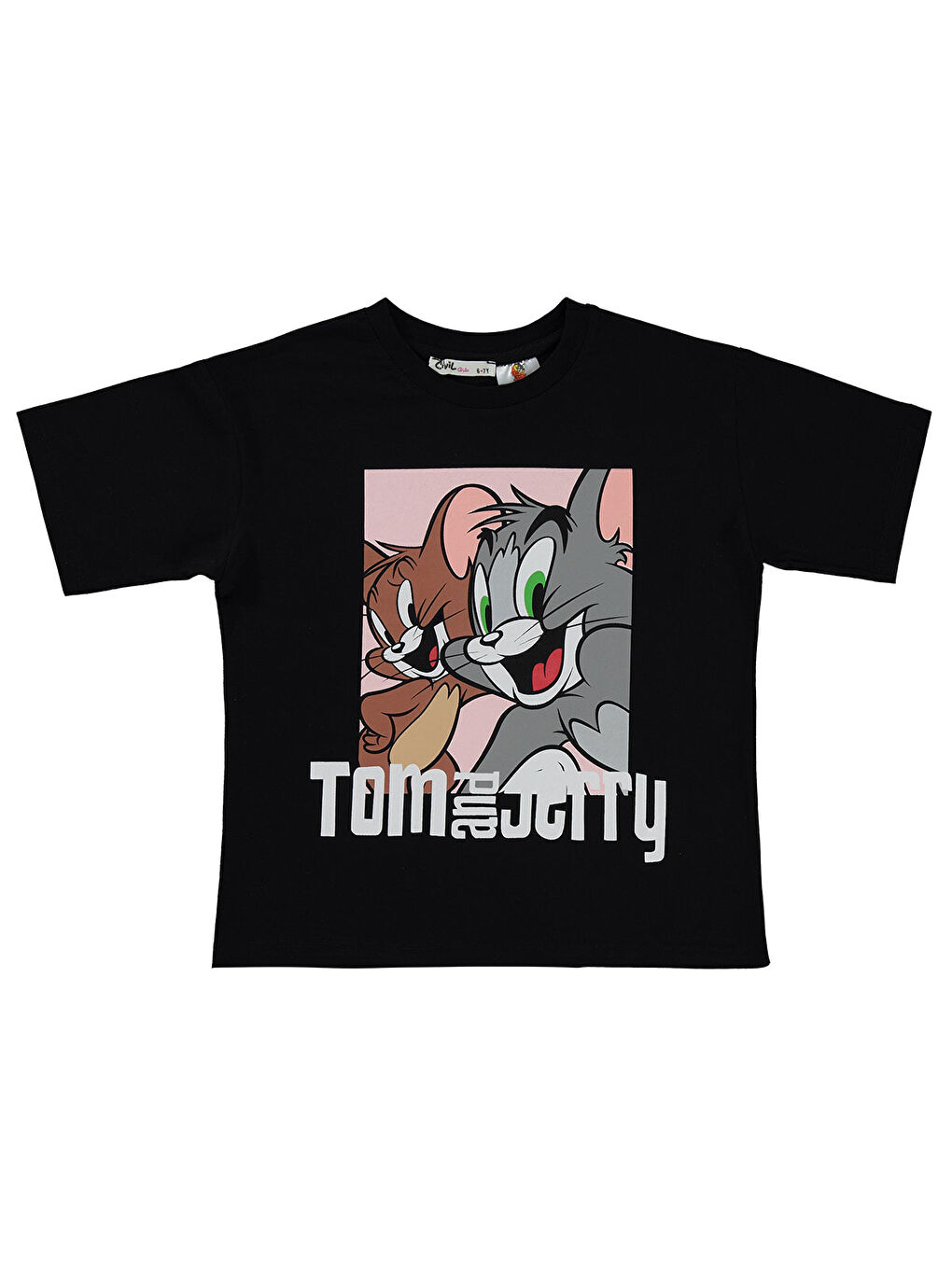 Tom And Jerry Kız Çocuk Tişört 6-9 Yaş Siyah-2
