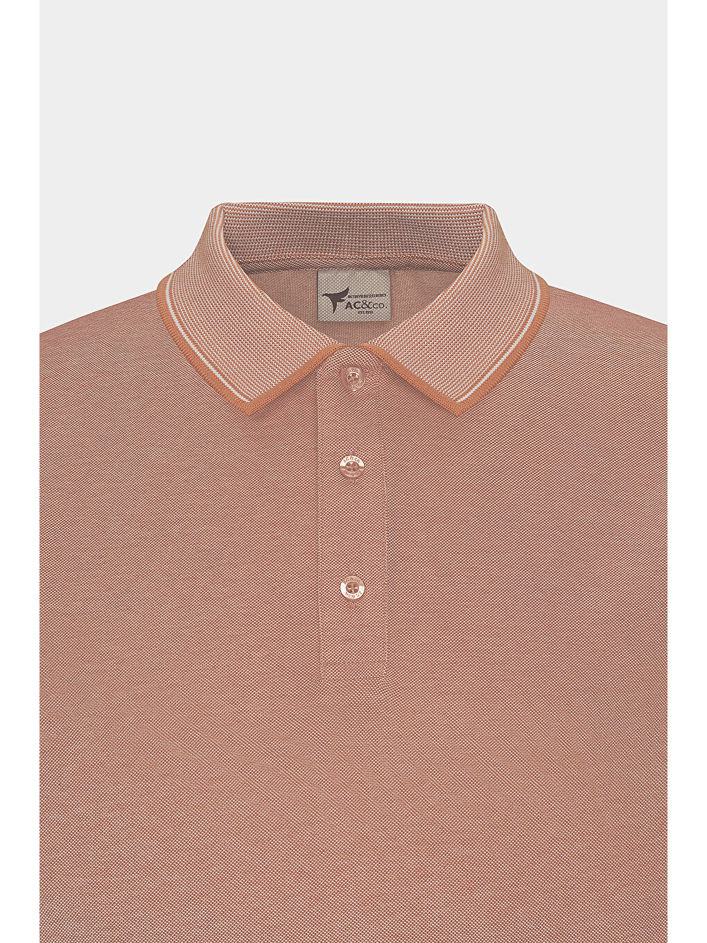 Kahverengi Erkek Kiremit-Bej Slim Fit Dar Kesim Kıvrılmaz Polo Yaka Kısa Kollu Tişört-11