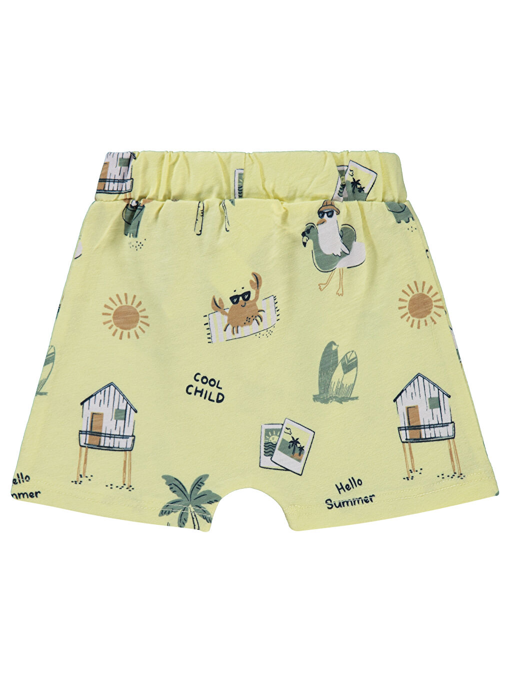 Baby Erkek Bebek Şort 6-18 Ay Soft Sarı-1