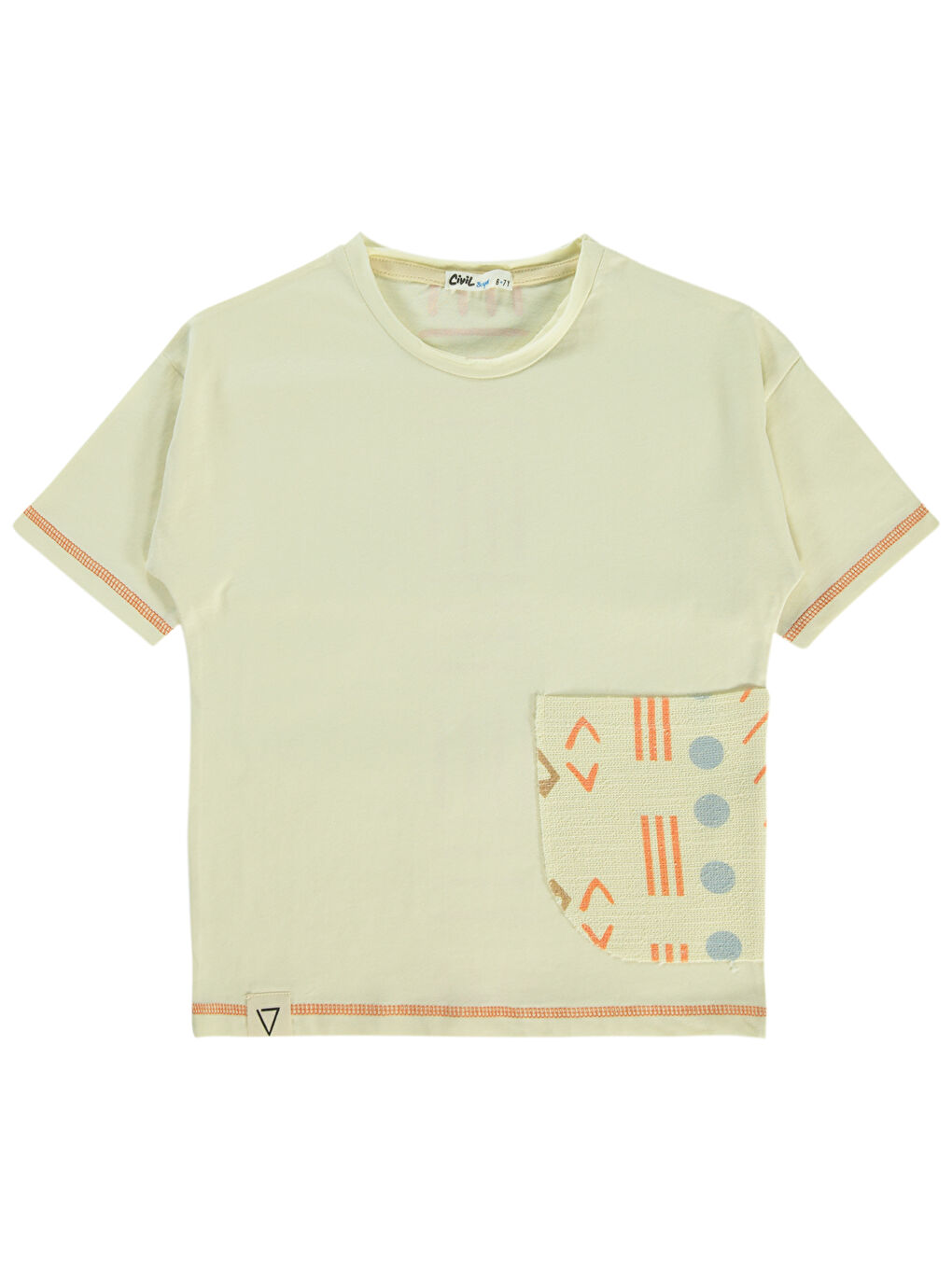 Boys Erkek Çocuk Tişört 6-9 Yaş Ekru