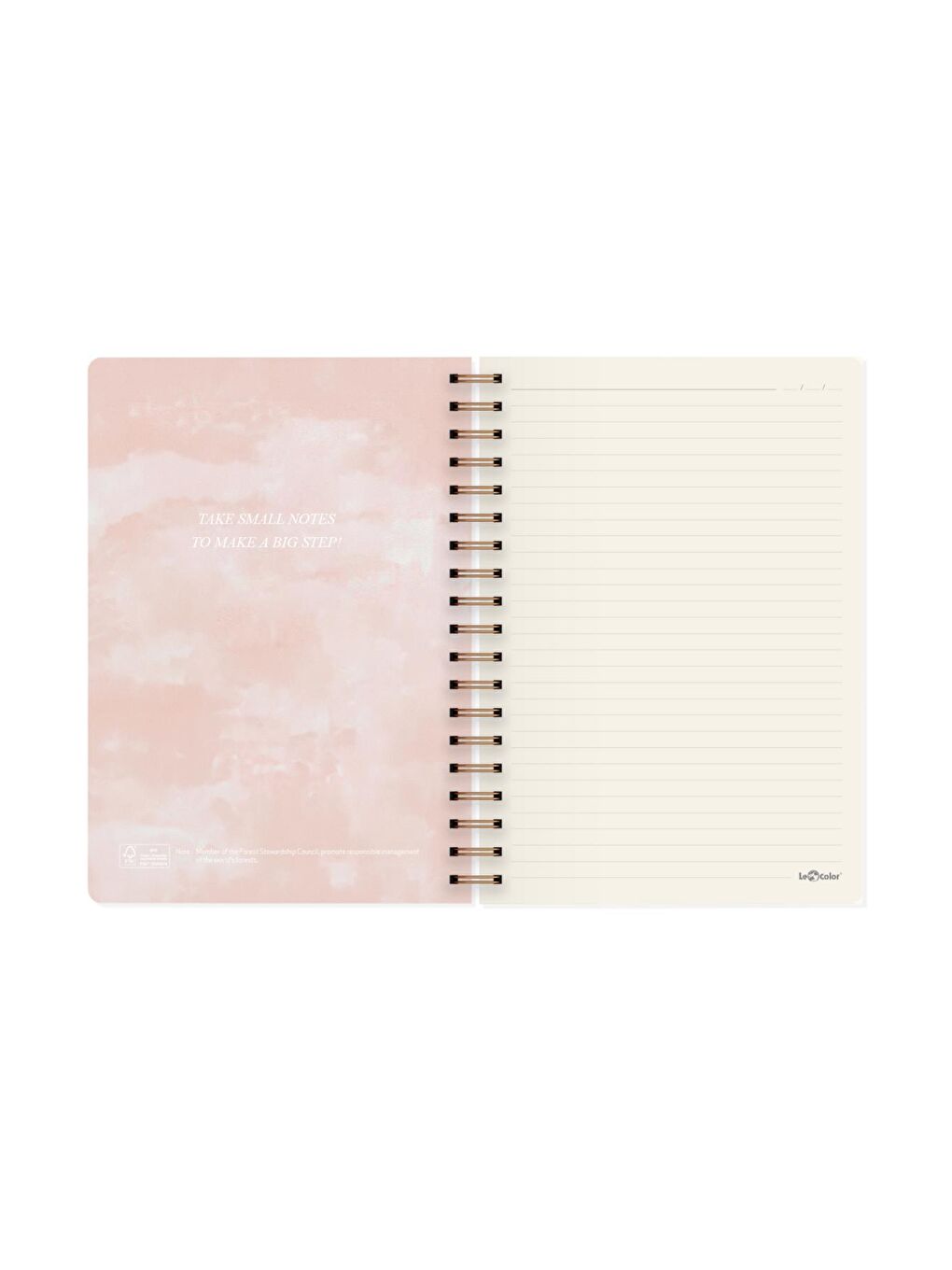 Marrakech Spiralli Defter Çizgili Zürafa 17x24 cm-1