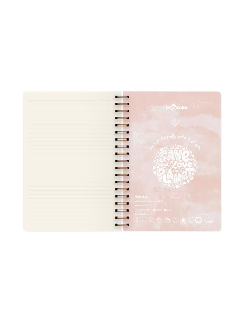 Marrakech Spiralli Defter Çizgili Zürafa 17x24 cm-3