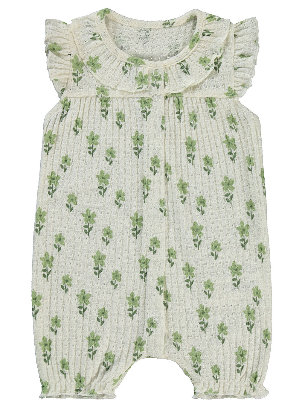 Ekru Baby Kız Bebek Patiksiz Tulum 6-18 Ay Krem