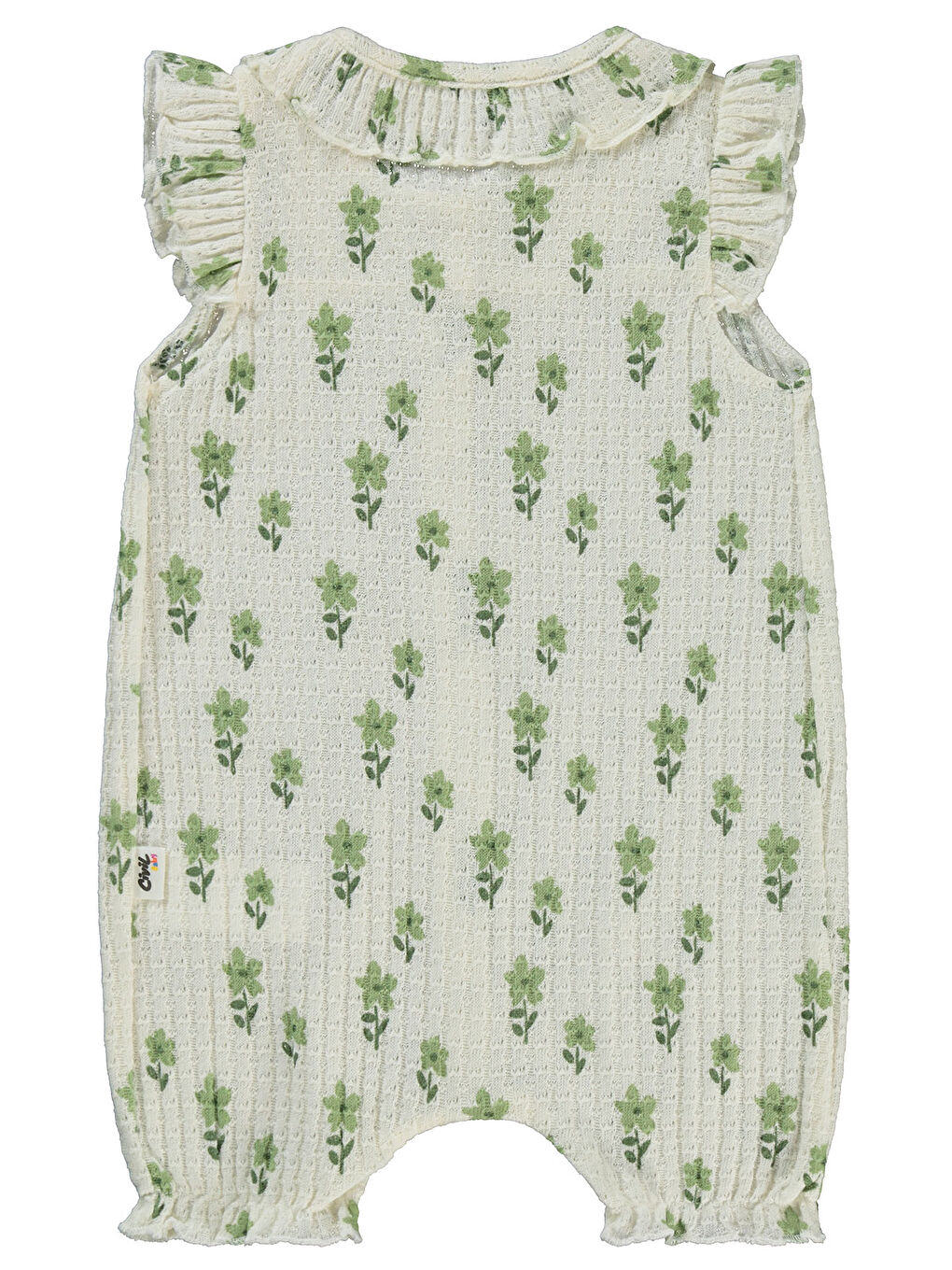 Ekru Baby Kız Bebek Patiksiz Tulum 6-18 Ay Krem-1