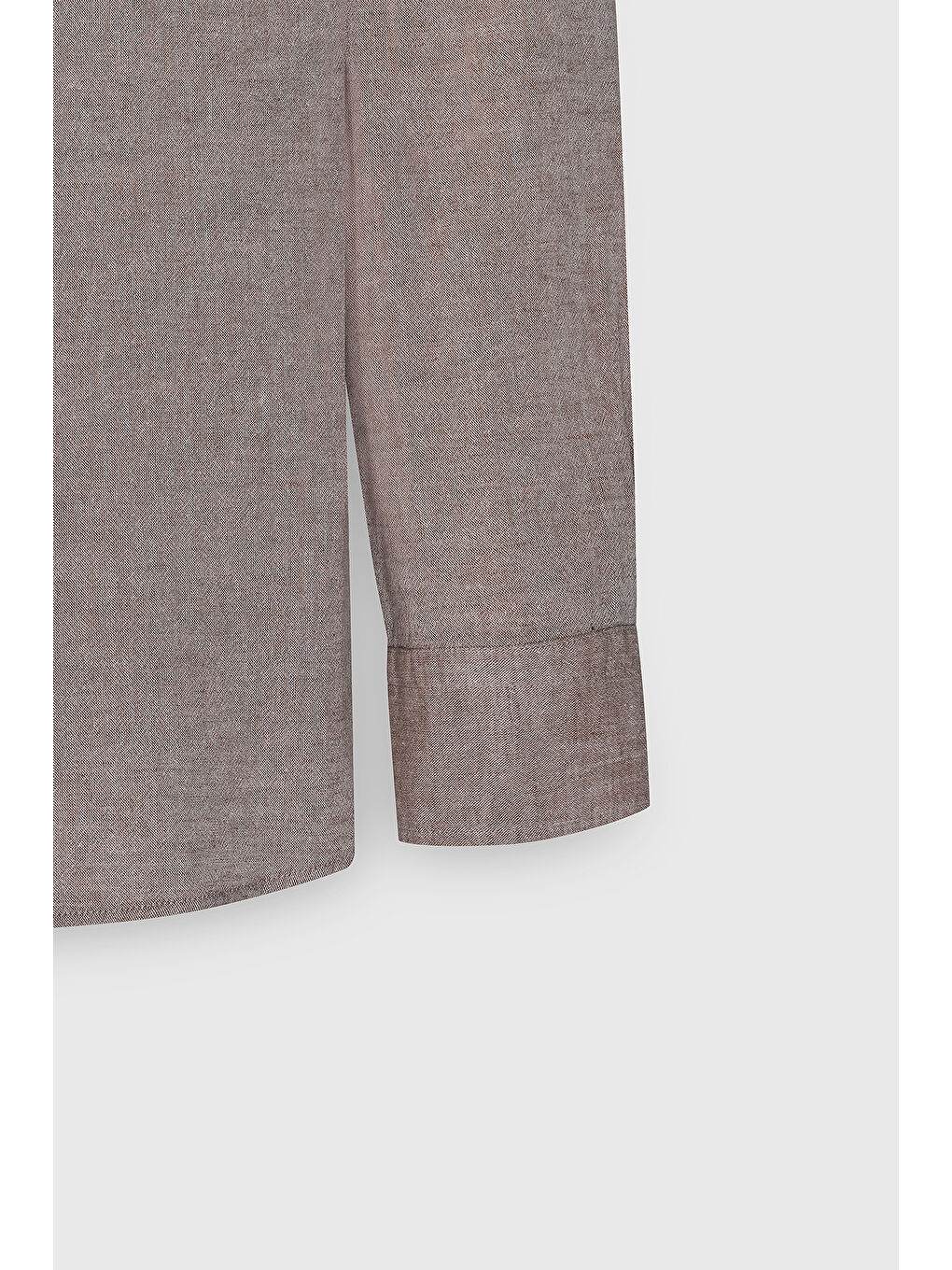 Erkek Kahverengi Comfort Fit Rahat Kesim Düğmeli Yaka Casual Keten Gömlek-9