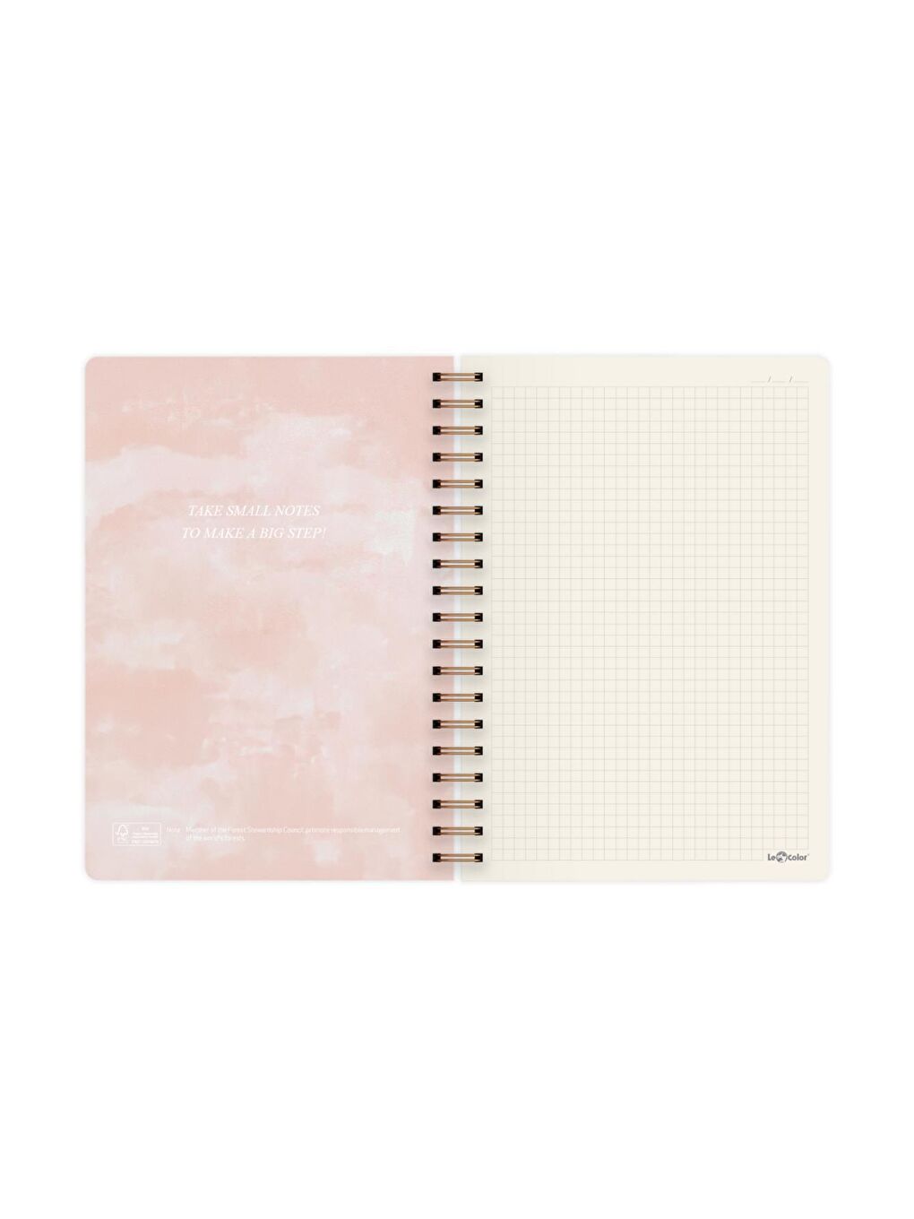 Spiralli Kareli Palmiye Baskılı Sert Kapak 17x24 cm Defter-1