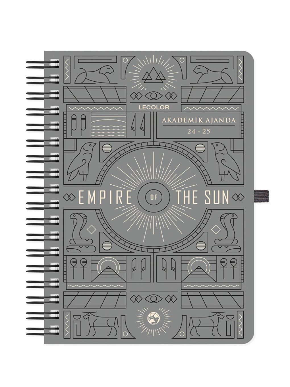 Akademik Ajanda 17x24 cm Spiralli 24/25 Empire Gri-1