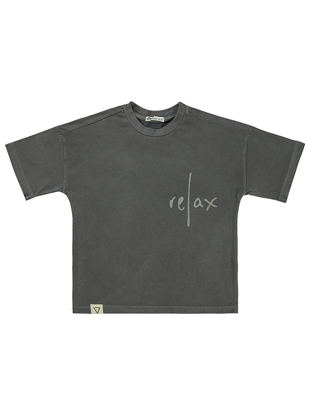 Boys Erkek Çocuk Tişört 6-9 Yaş Antrasit-2