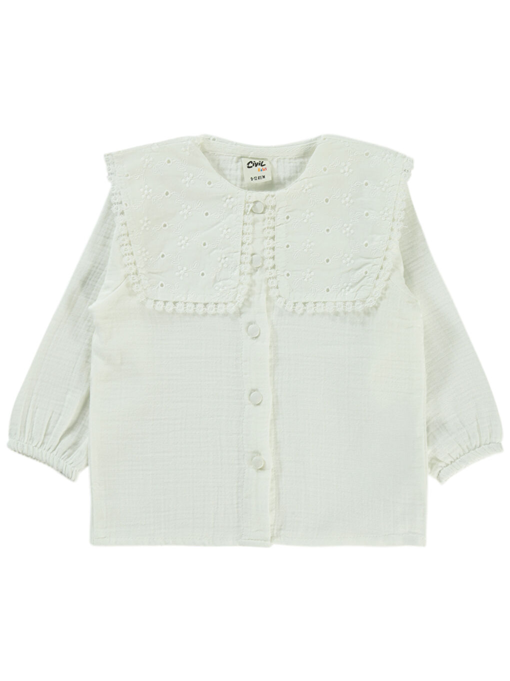 Baby Kız Bebek Gömlek 6-18 Ay Ekru