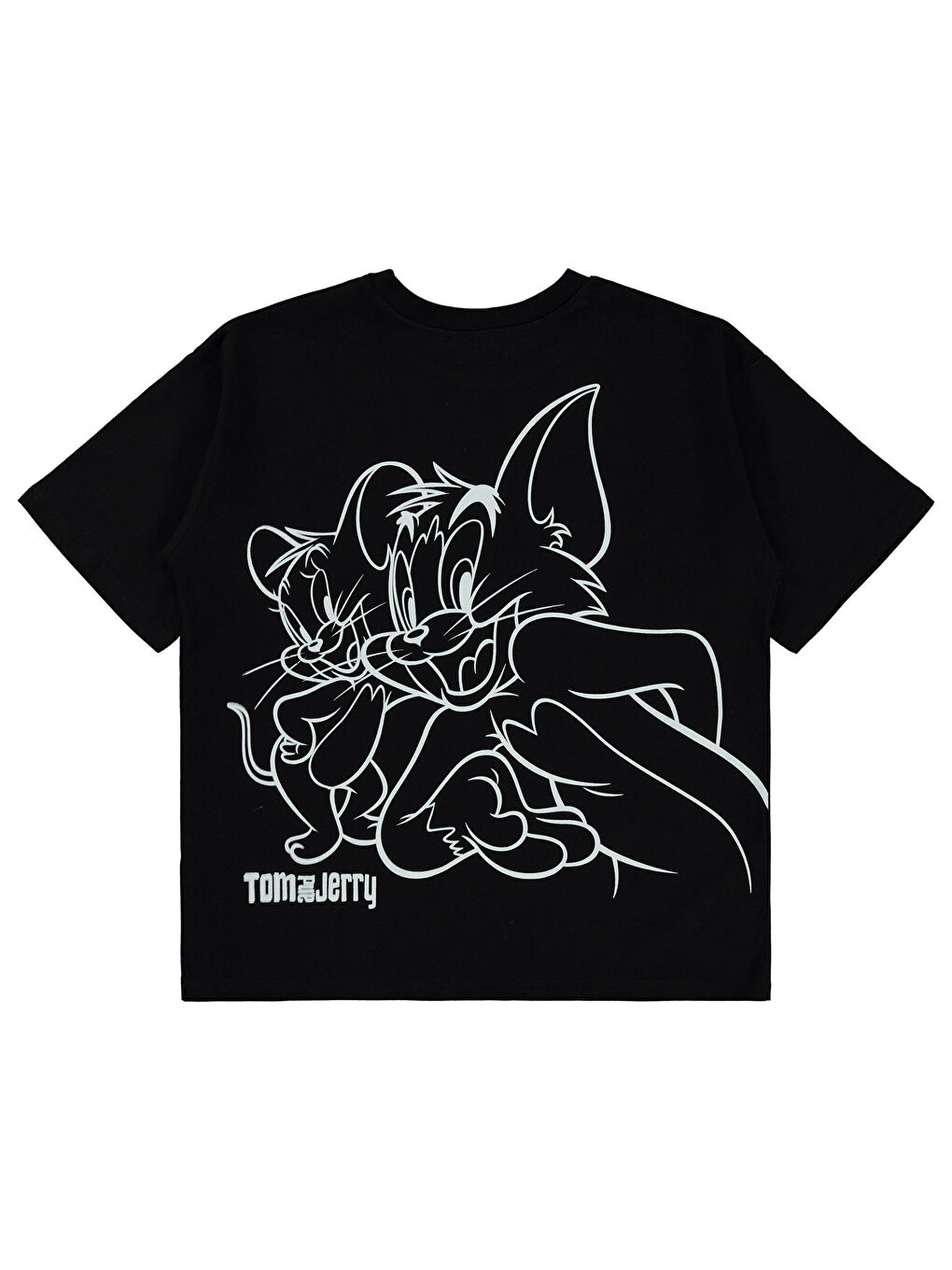 Tom And Jerry Kız Çocuk Tişört 10-13 Yaş Siyah-1