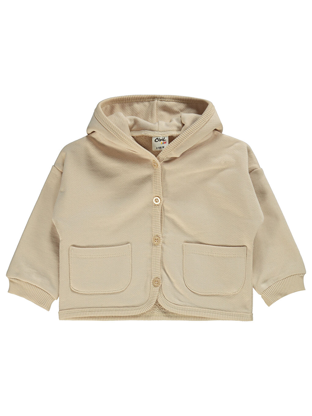 Baby Kız Bebek Kapüşonlu Hırka 6-18 Ay Bej