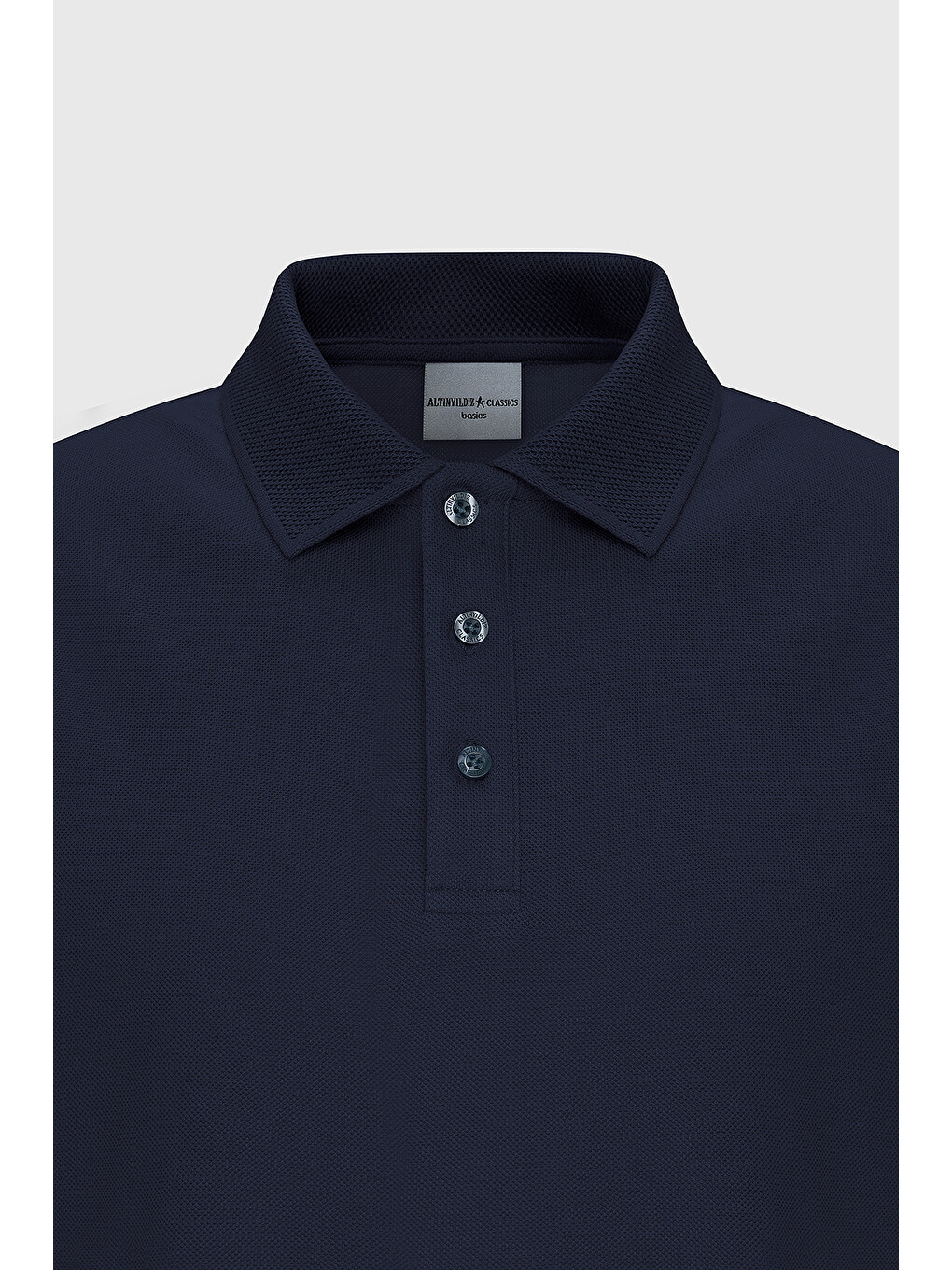 Erkek Prusya Lacivert Slim Fit Dar Kesim Polo Yaka %100 Pamuk Kısa Kollu Tişört