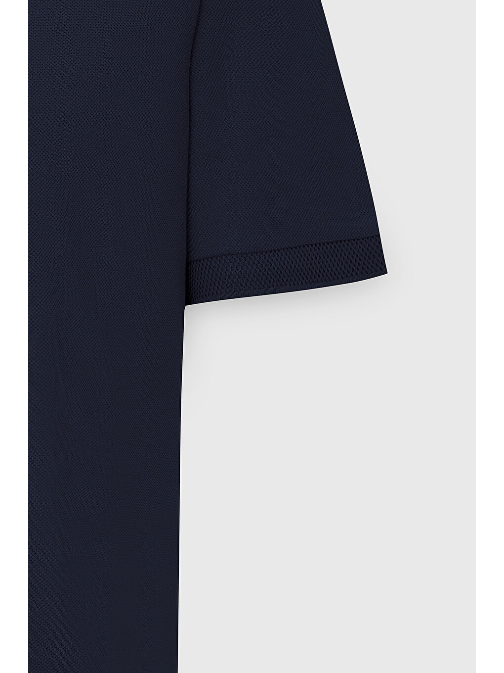 Erkek Prusya Lacivert Slim Fit Dar Kesim Polo Yaka %100 Pamuk Kısa Kollu Tişört-1