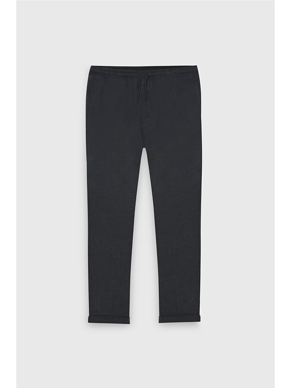 Erkek Antrasit Slim Fit Rahat Kesim Beli Bağlamalı Yan Cepli Jogger Pantolon-8