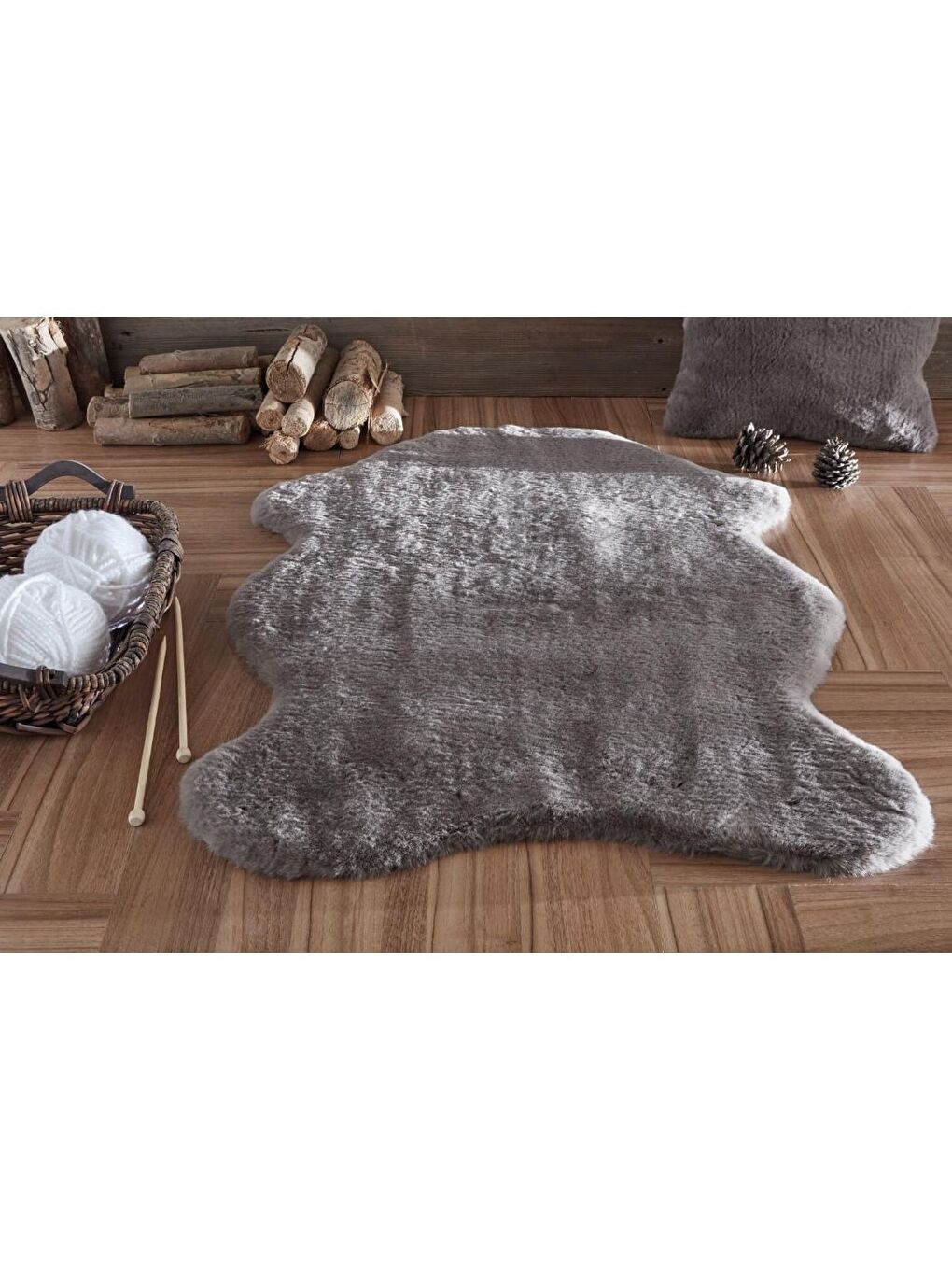 Kürk Post Halı 70x100 Antrasit