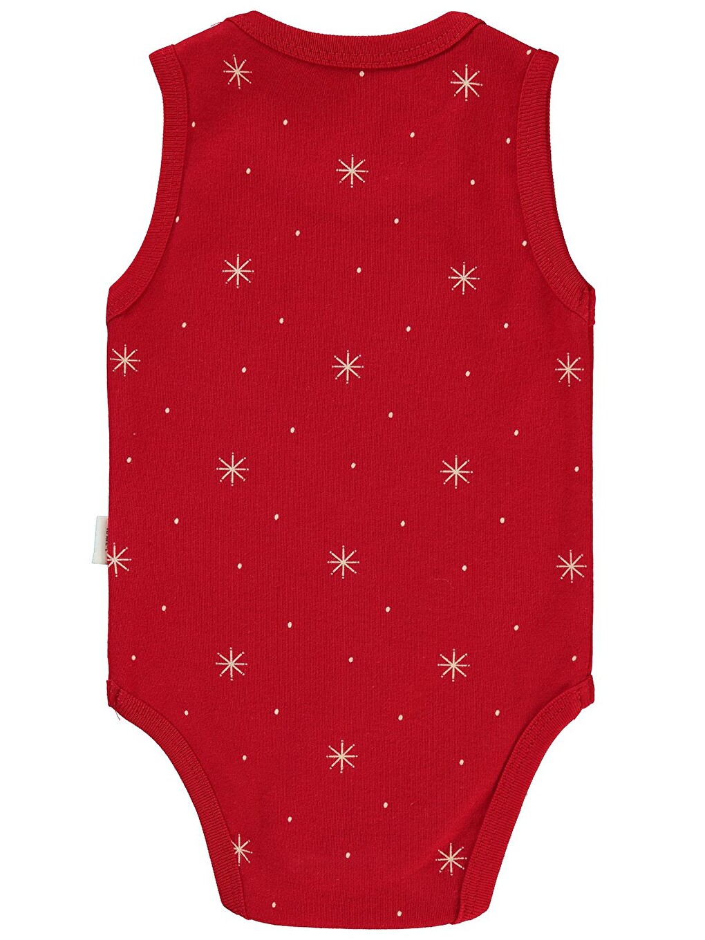 Baby Geyik Baskıl 1-18 Ay Çıtçıtlı Badi - Kırmızı-1