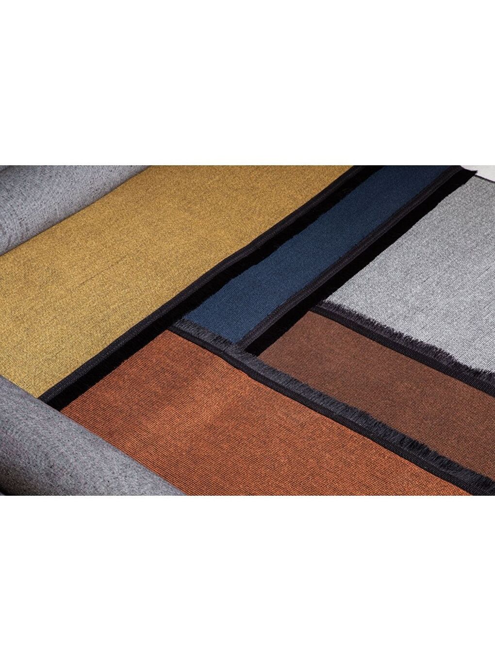 Lacivert Saçaklı Dokuma Kilim 120x180 Petrol Mavi-1