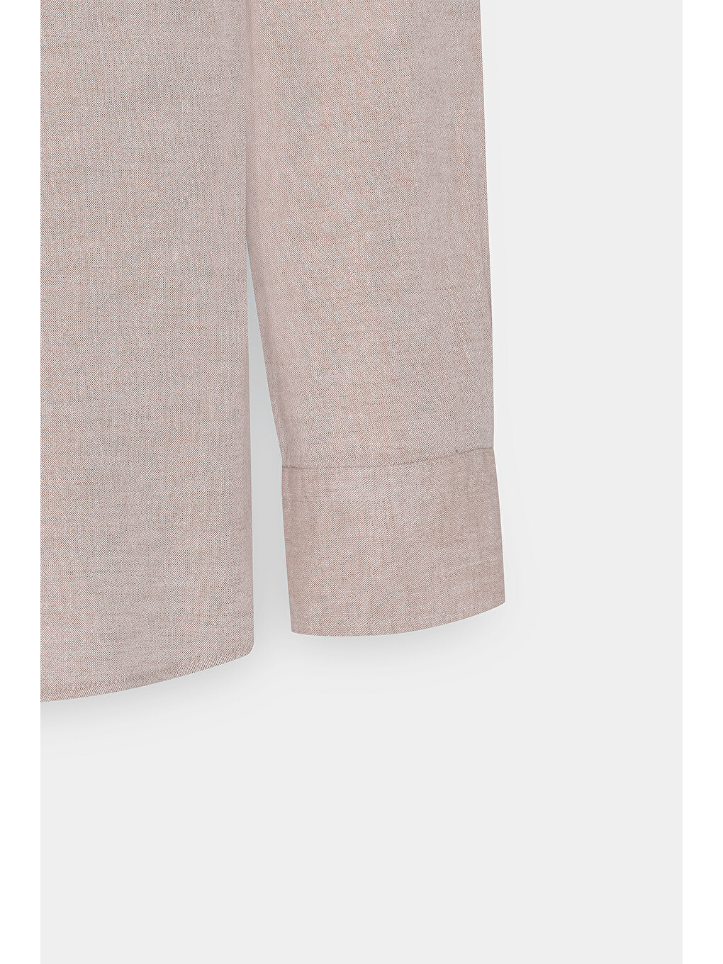 Kahverengi Erkek Camel Comfort Fit Rahat Kesim Düğmeli Yaka Casual Keten Gömlek-9