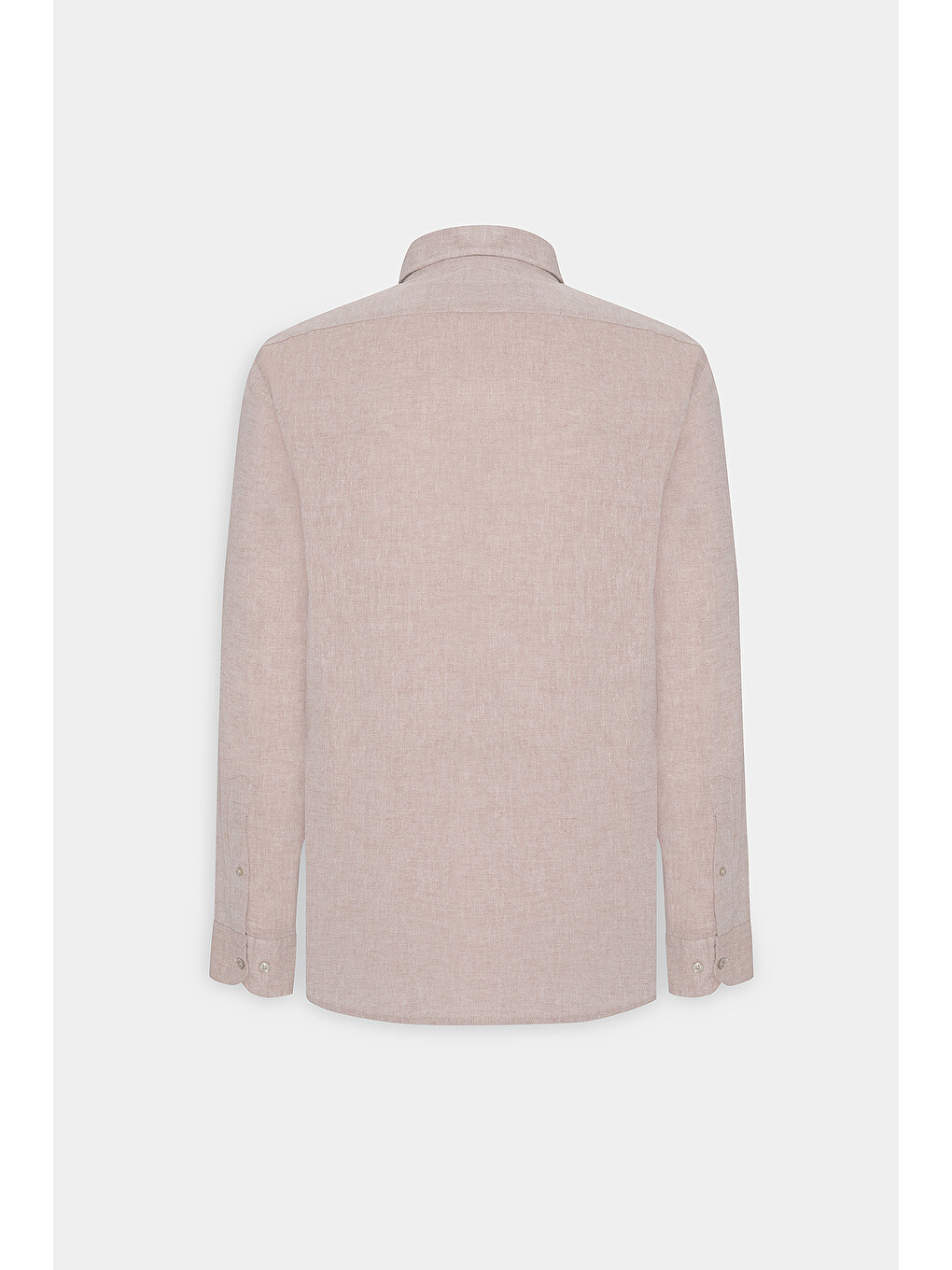 Kahverengi Erkek Camel Comfort Fit Rahat Kesim Düğmeli Yaka Casual Keten Gömlek-10
