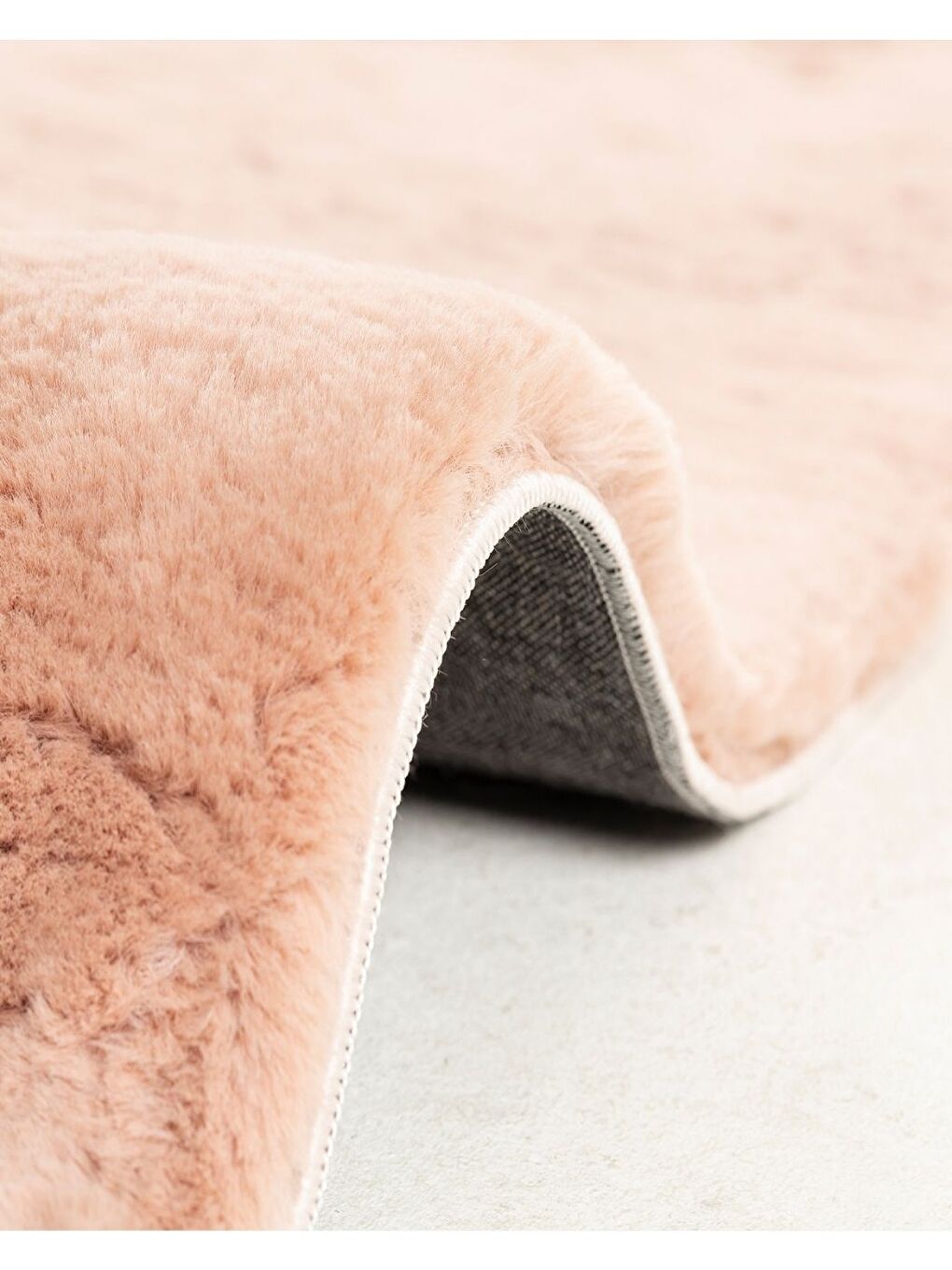 Pembe Kürk Halı 80x150 Pudra-3