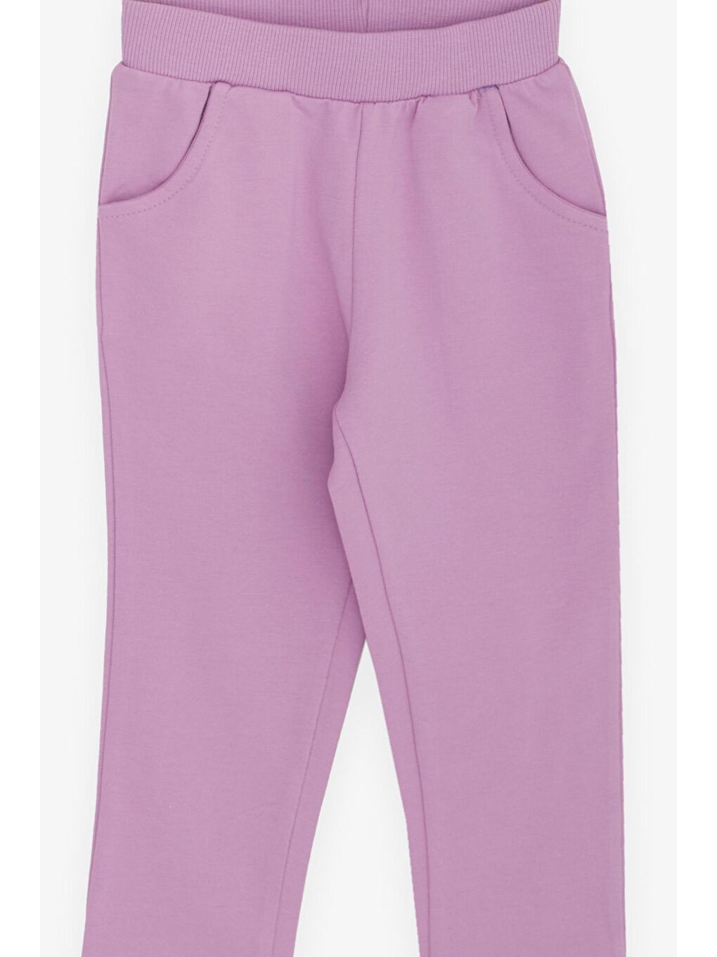 Kız Çocuk Eşofman Takımı Pullu Kalp Baskılı Lila (2 Yaş)-3