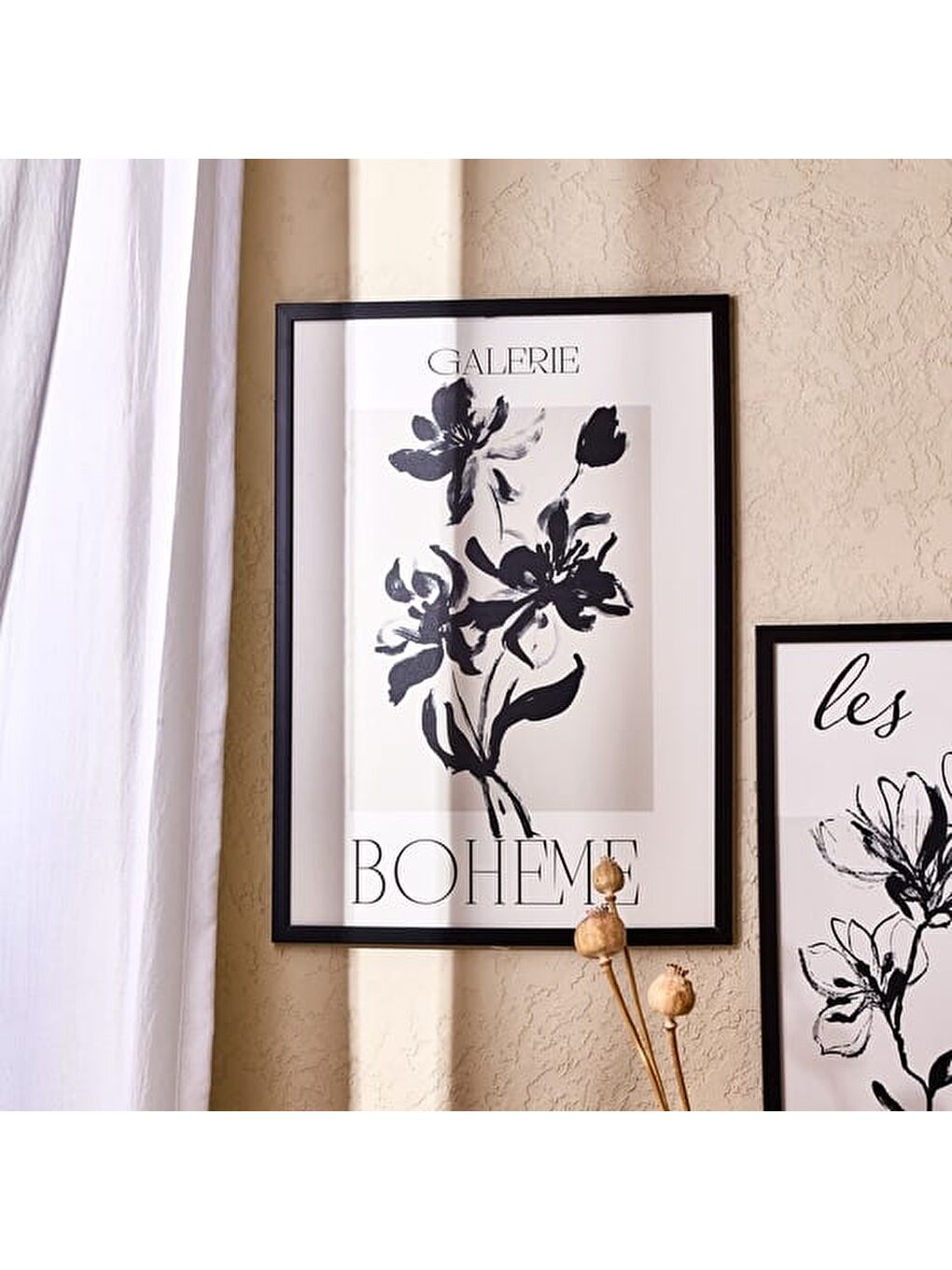 Deco French Cottage Galerie Boheme Çerçeveli Tablo - Siyah - 50x70 cm