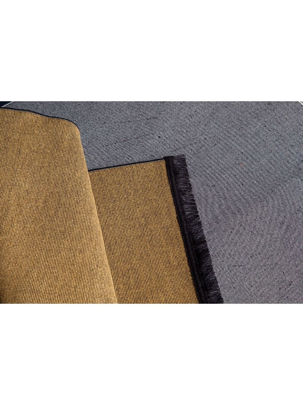 Sarı Saçaklı Dokuma Kilim 120x180 Hardal-1